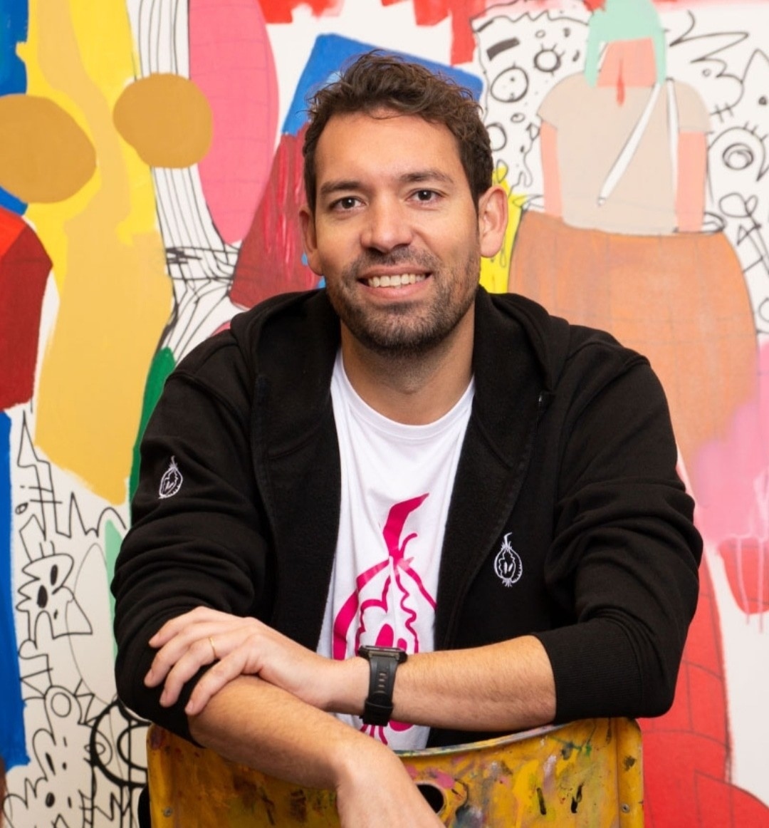 Rafa López, painter at zet gallery