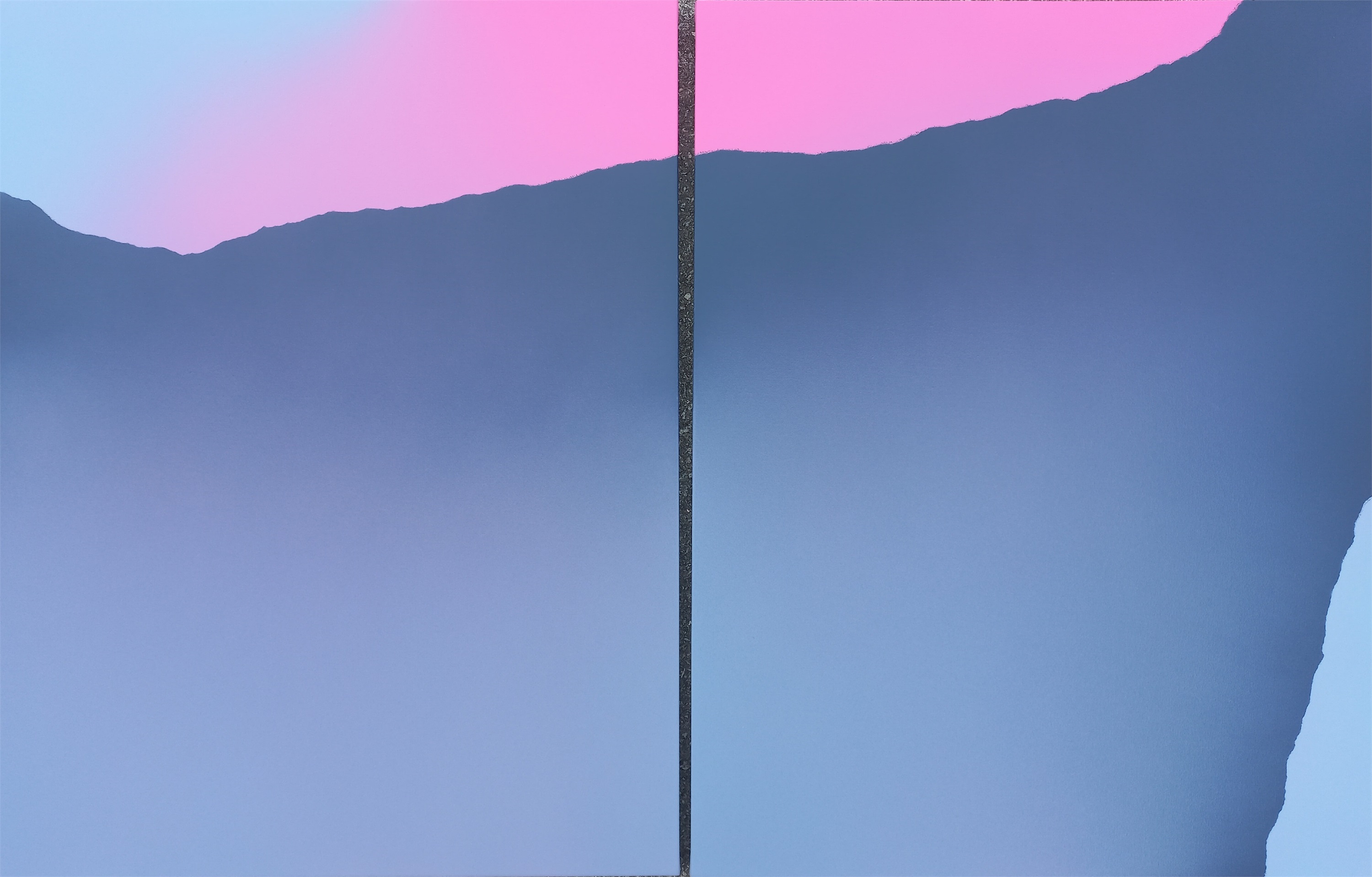 Searching for the Horizon III, original Abstract Oil Painting by Evgeniya Antonova