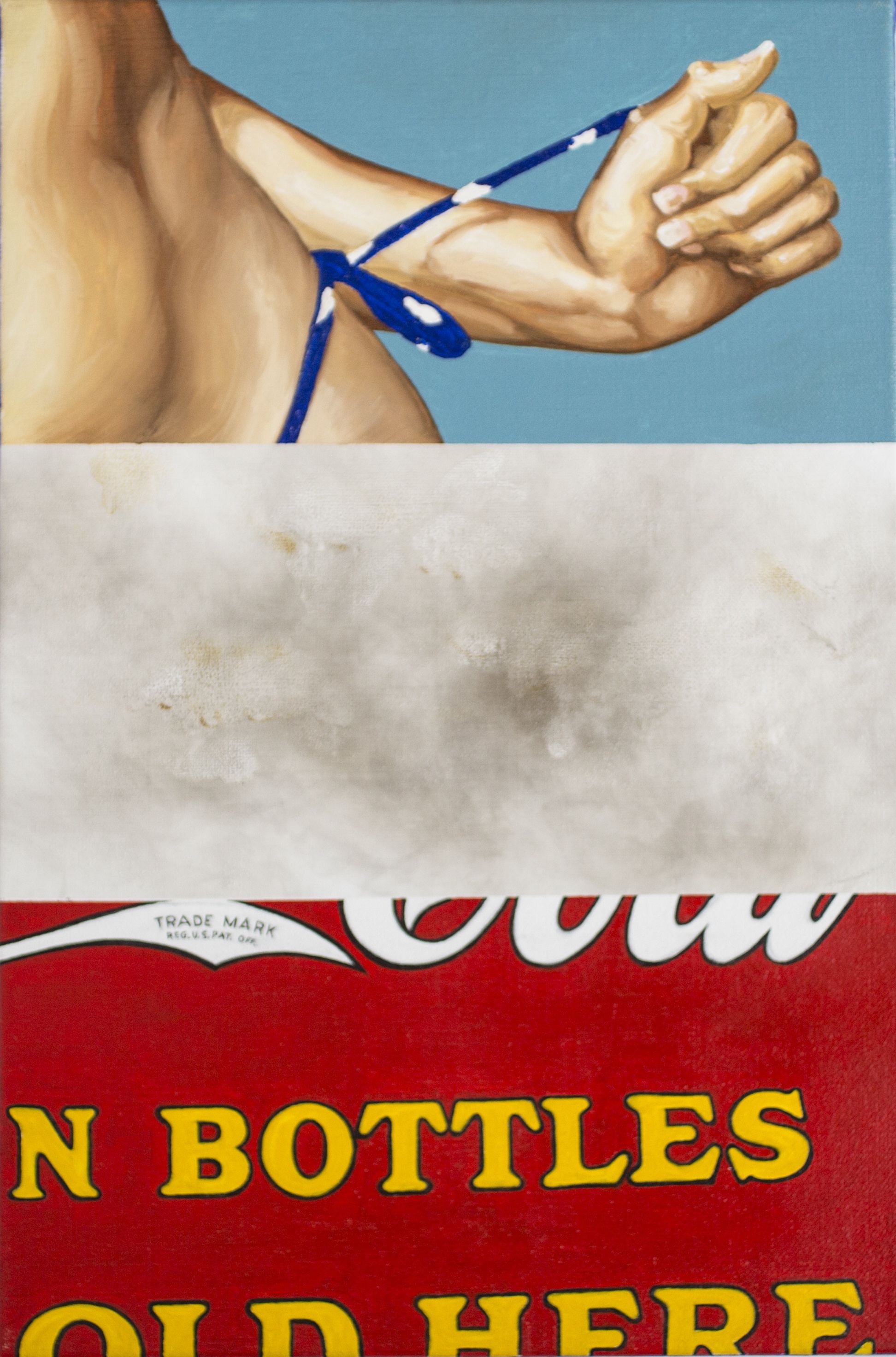 Bottles, original Body Canvas Painting by Alexandre Coxo