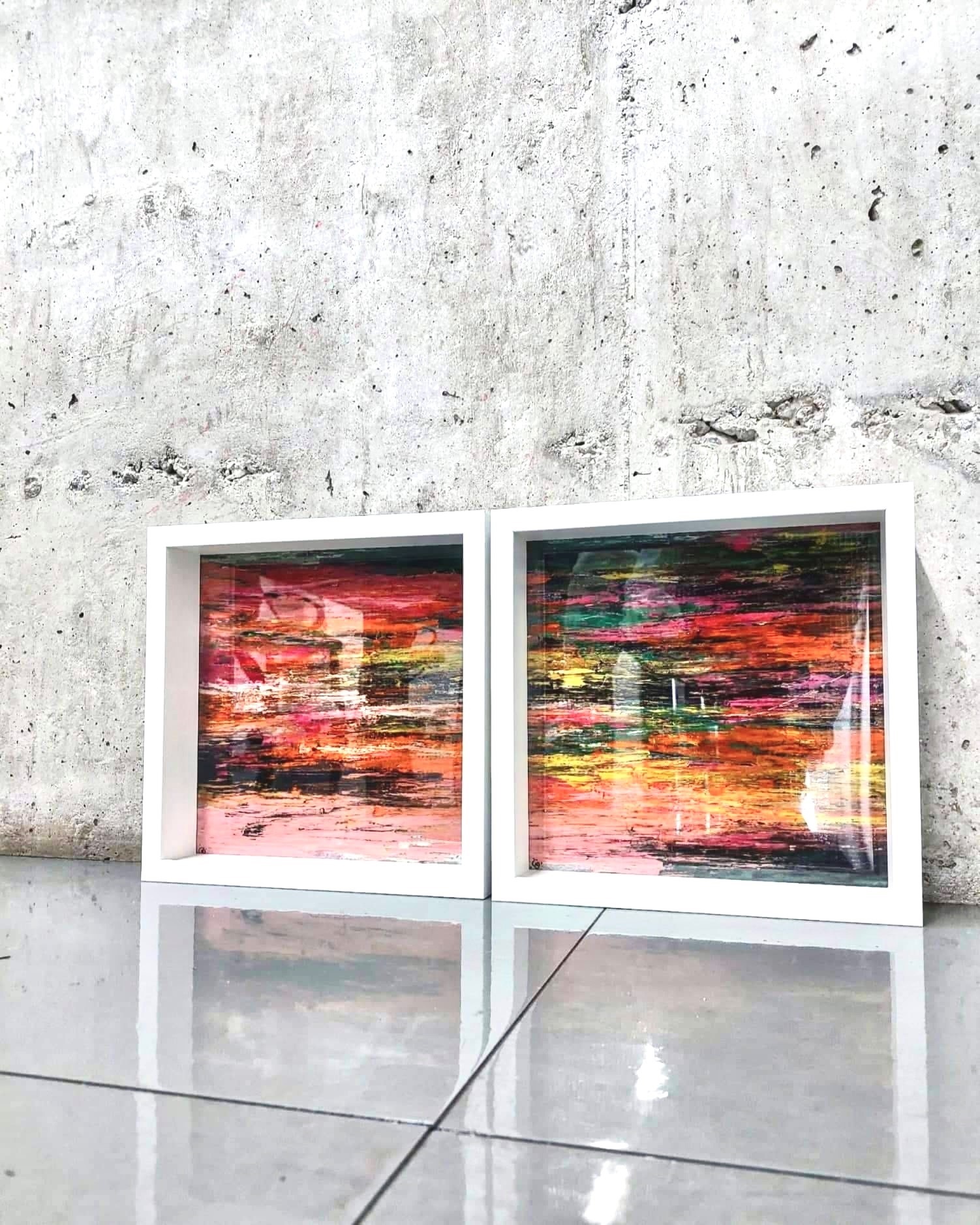 Scale XII, original Animals Mixed Technique Painting by Nina  Onaur