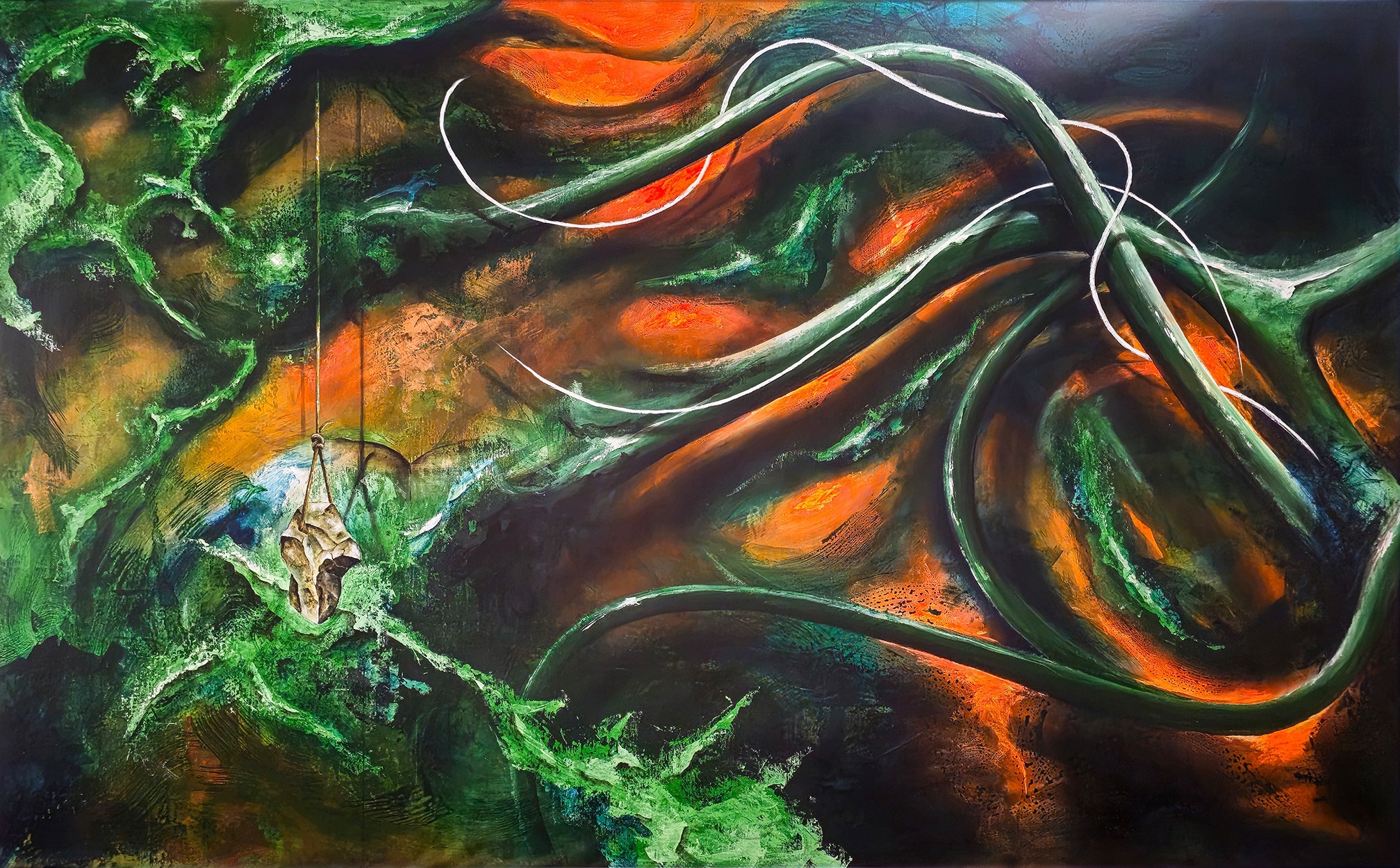 conexões inesperadas #1, original Minimalist Acrylic Painting by Paulo Canilhas