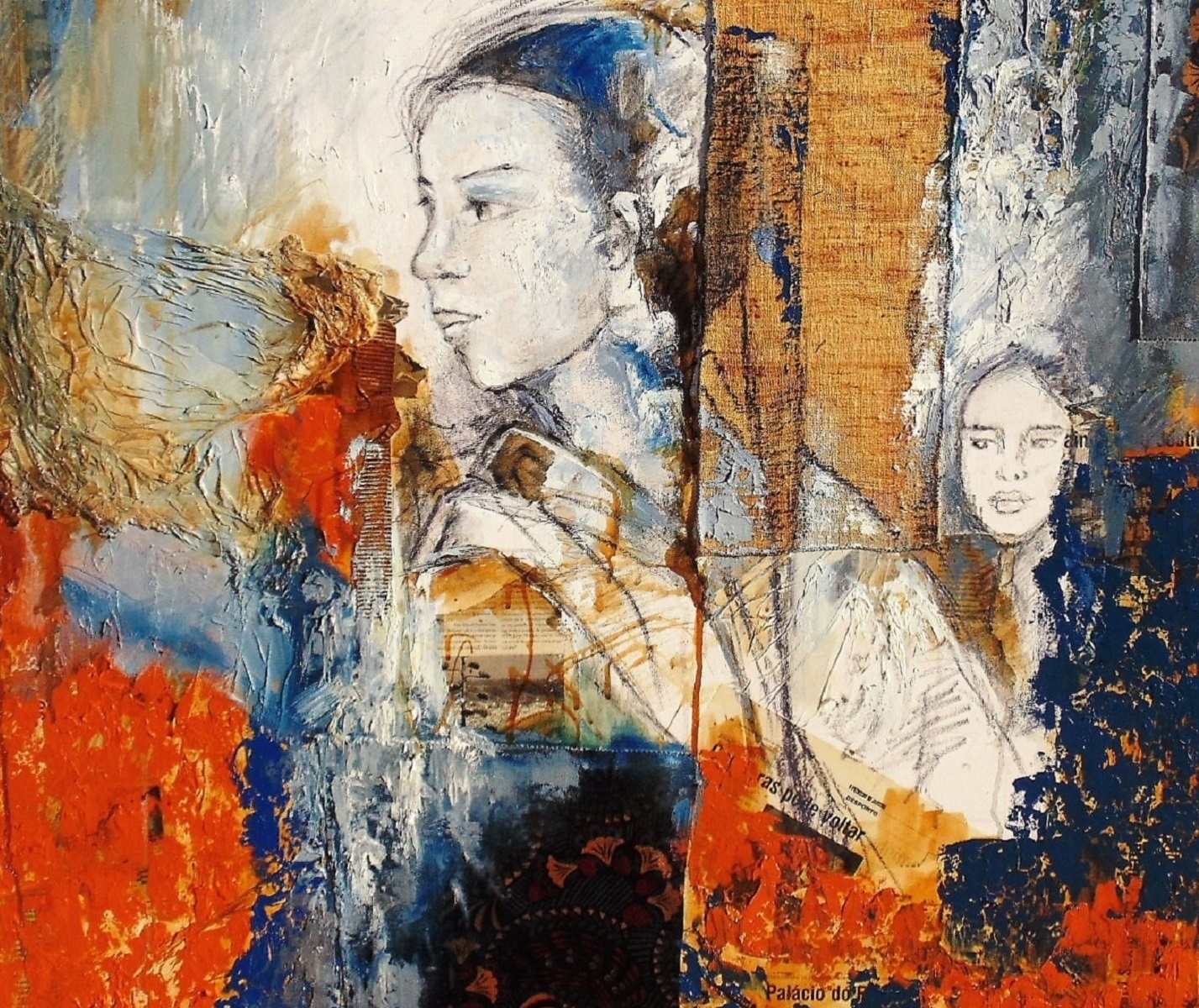 Came to Life, original Mujer Lona Pintura de ELISA DA COSTA