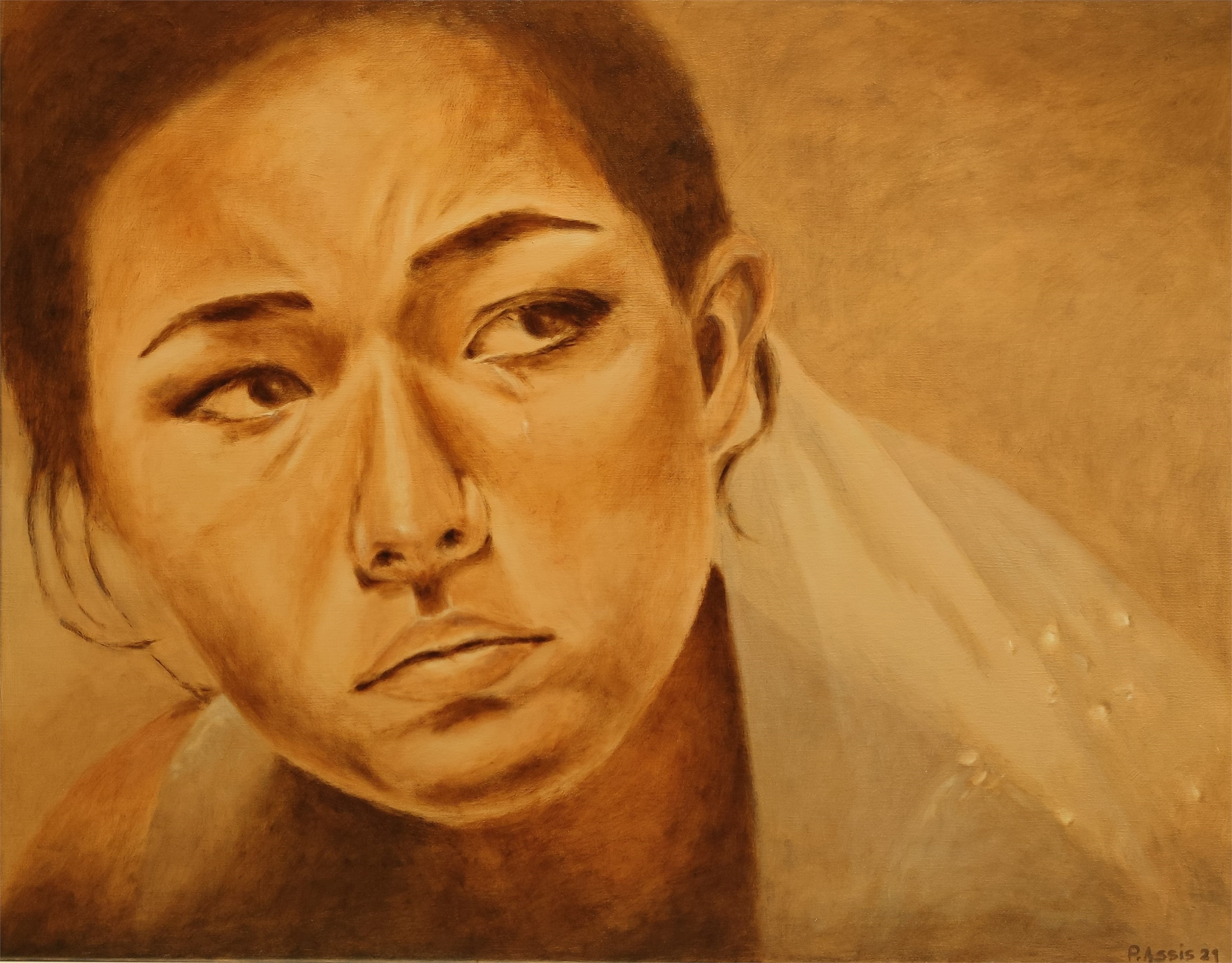 Consent to Marriage, original Abstract Oil Painting by Ana Paula Assis