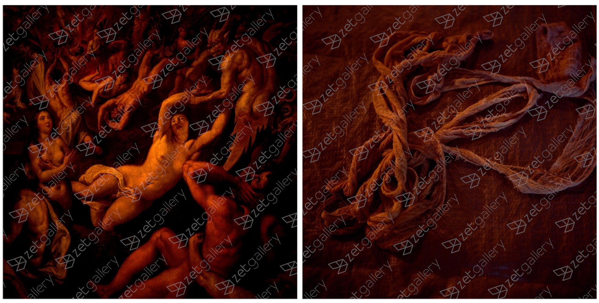 Hells dyptich, original Still Life Digital Photography by Miguel Rio Branco