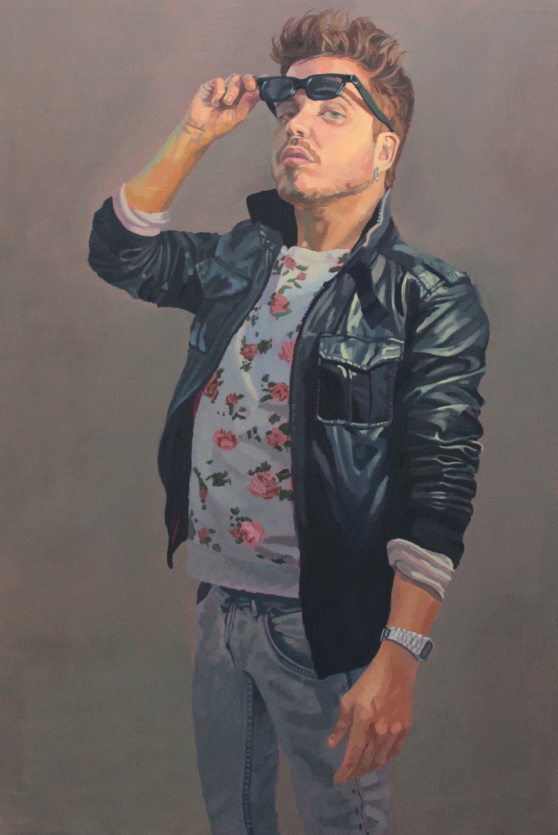 Ego ergo sum, original Body Canvas Painting by Pablo Mercado