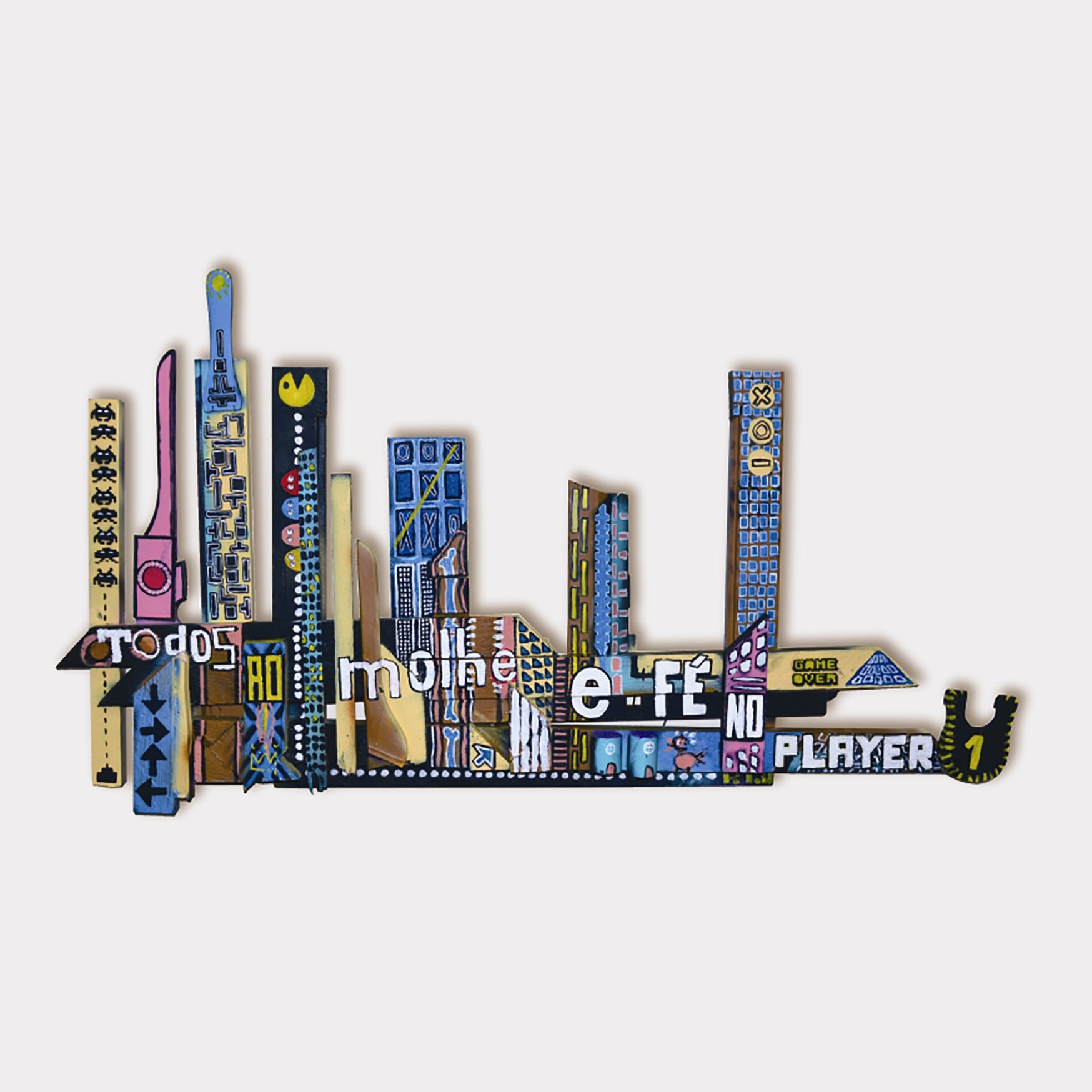 Cidades #2, original Gros Acrylique La peinture par Luís Canário Rocha