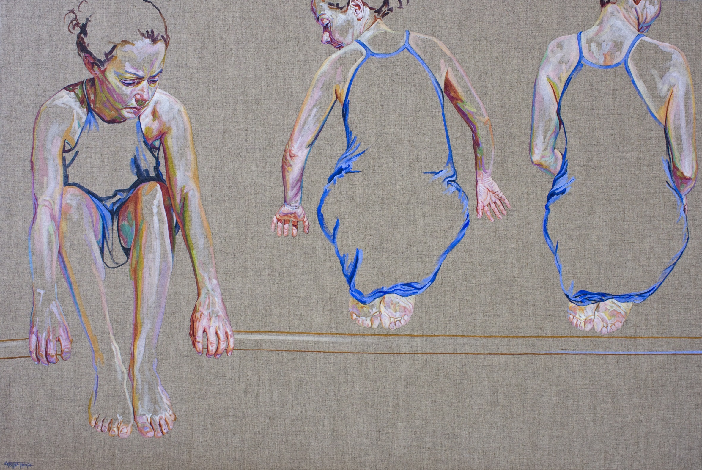 Jangada, original Minimalista Acrílico Pintura de Cristina  Troufa