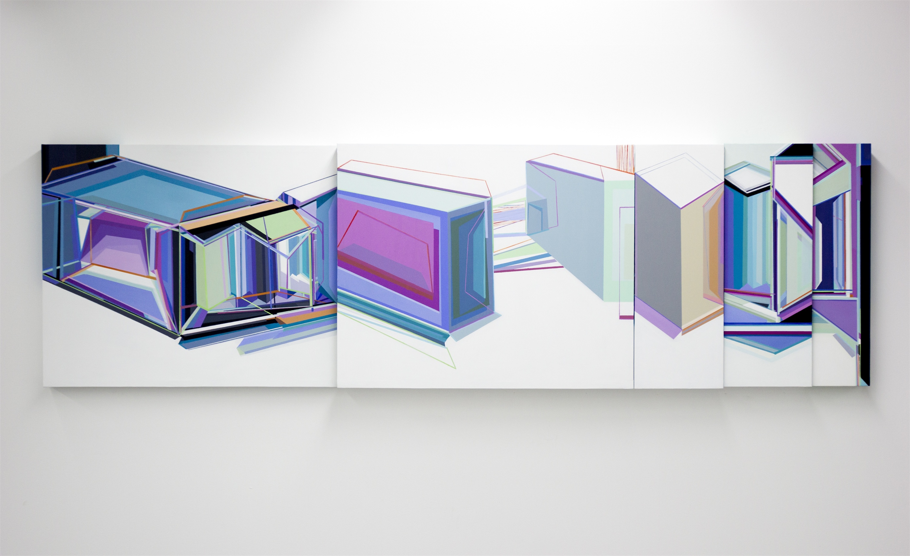 Solução de habitação #8, original Abstract Acrylic Painting by Ana Pais Oliveira