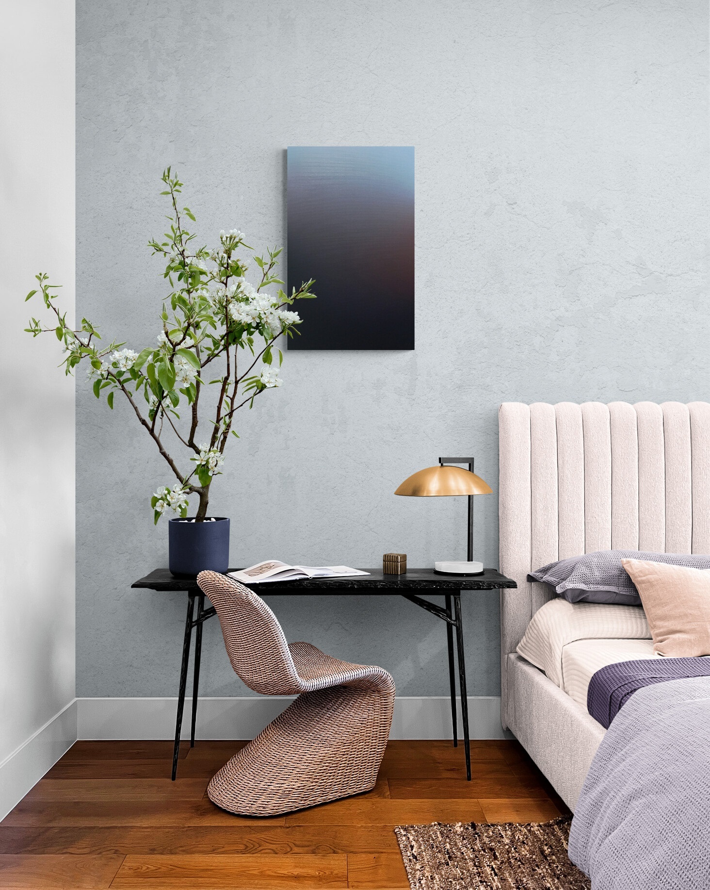 Everywhere and nowhere 7, original Minimalist Oil Painting by Evgeniya Antonova