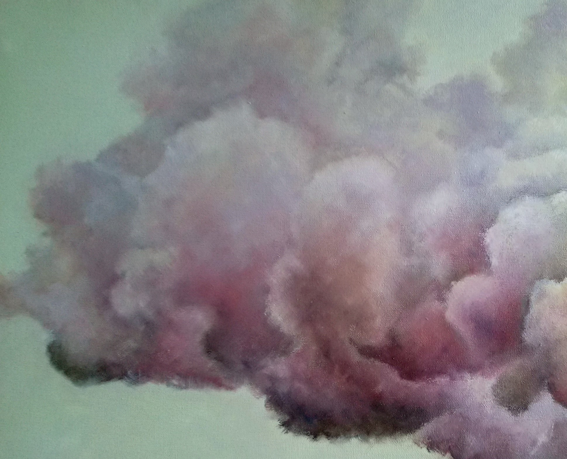 Industrial smoke, original Paisaje Petróleo Pintura de TOMAS CASTAÑO