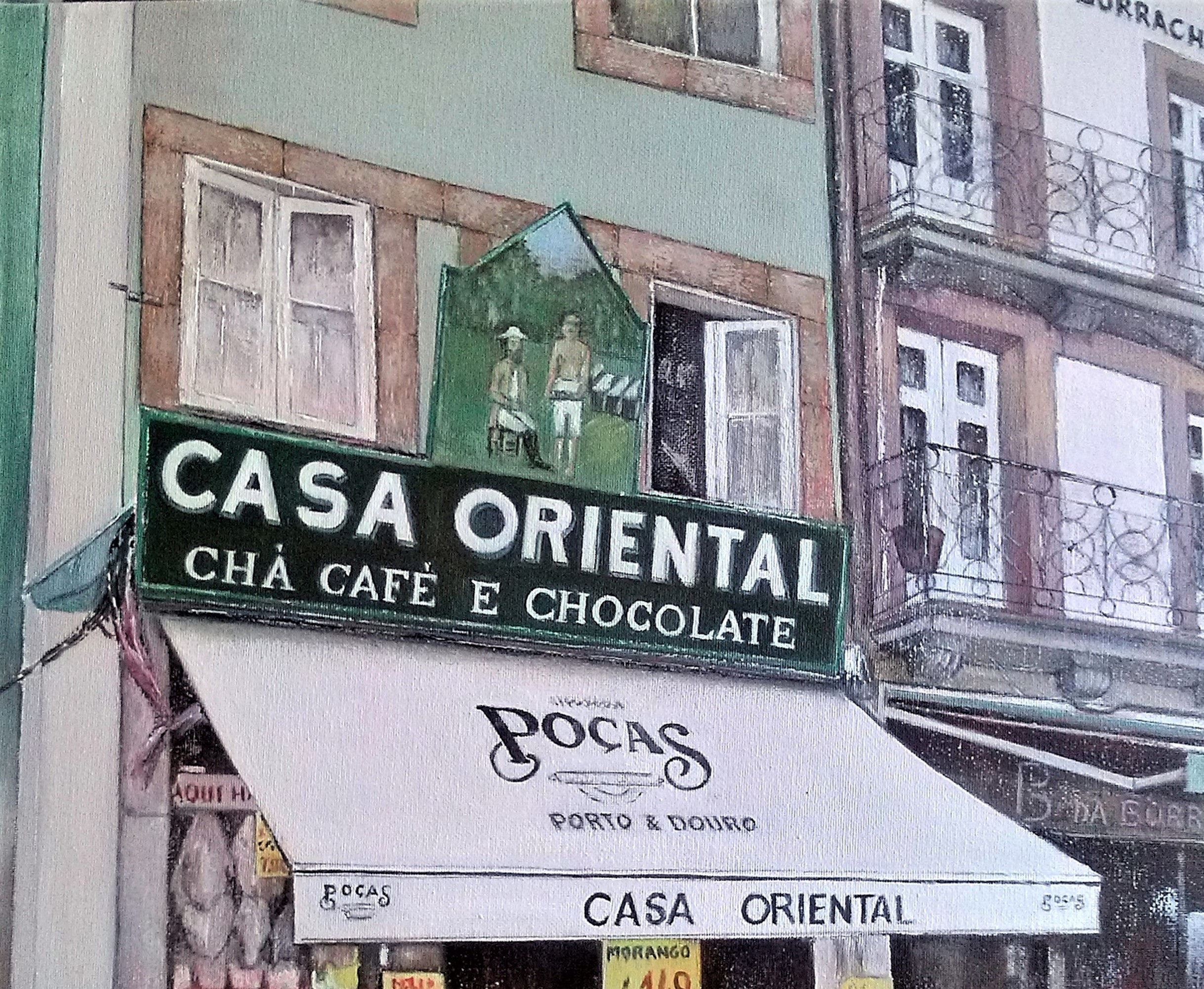 Casa Oriental- Oporto, original Paysage Pétrole La peinture par TOMAS CASTAÑO