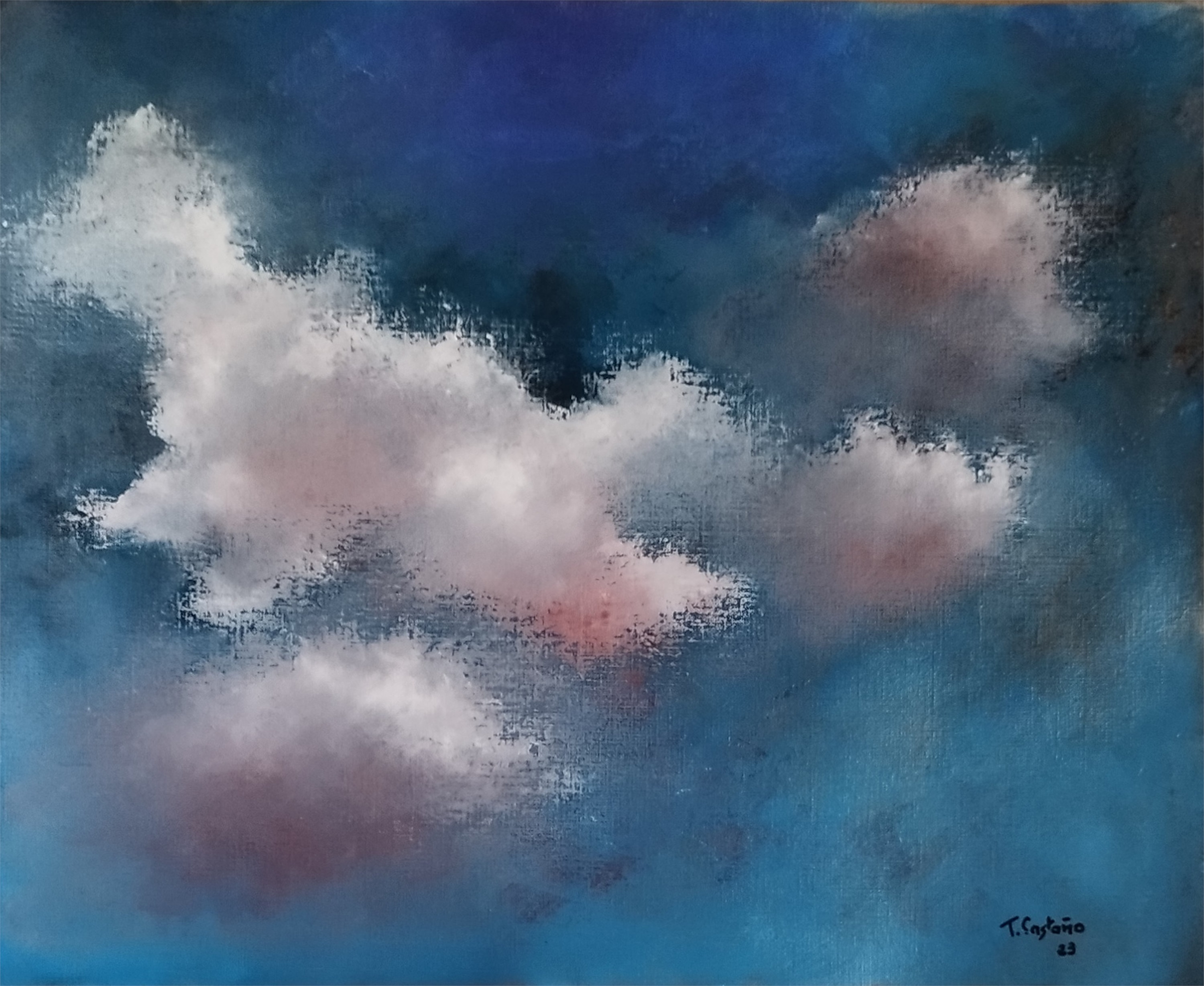 Cielos 4, original Body Acrylic Painting by TOMAS CASTAÑO