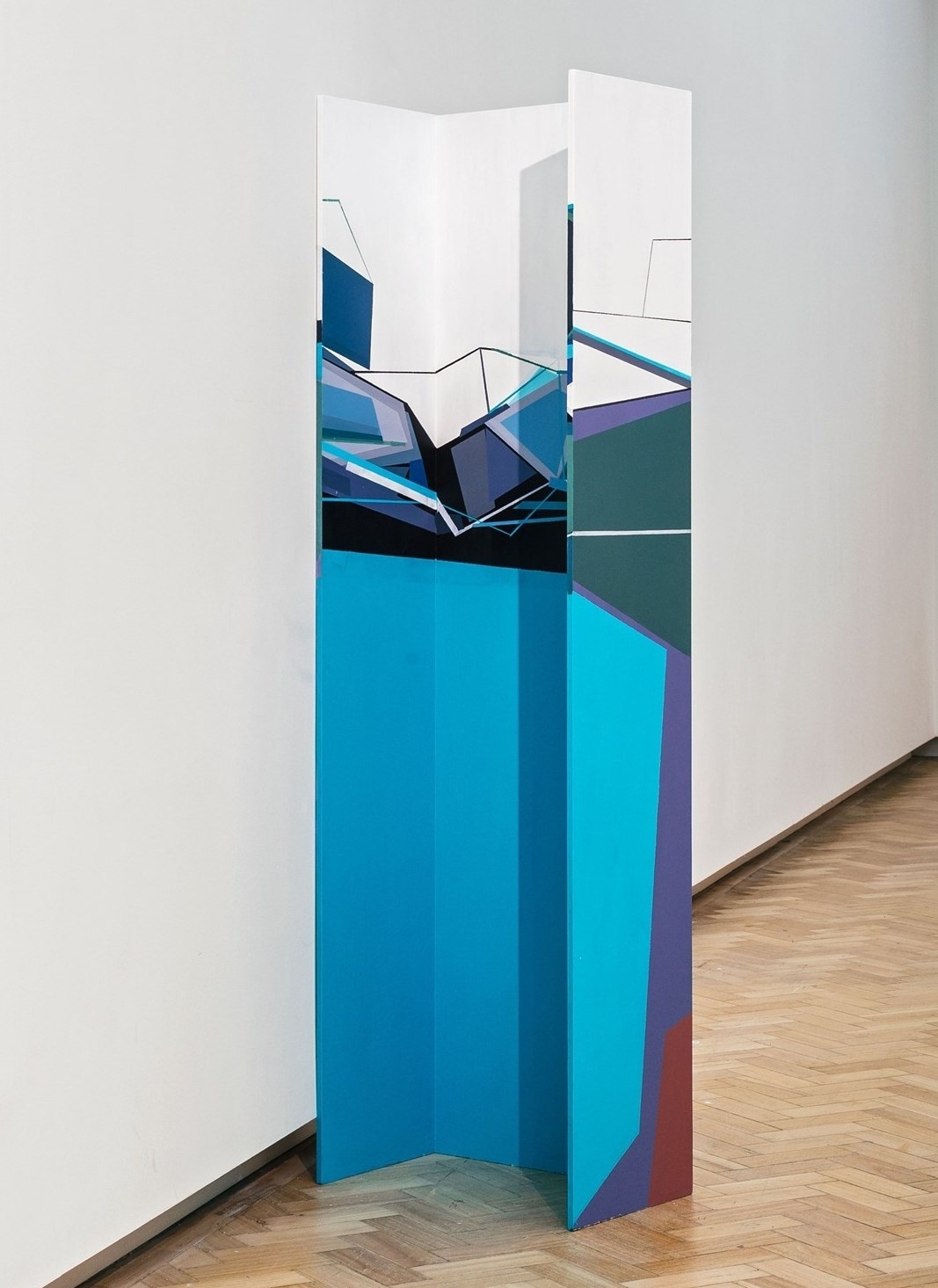 Estudos de cor para unidade habitacional #5, original Abstract Acrylic Painting by Ana Pais Oliveira