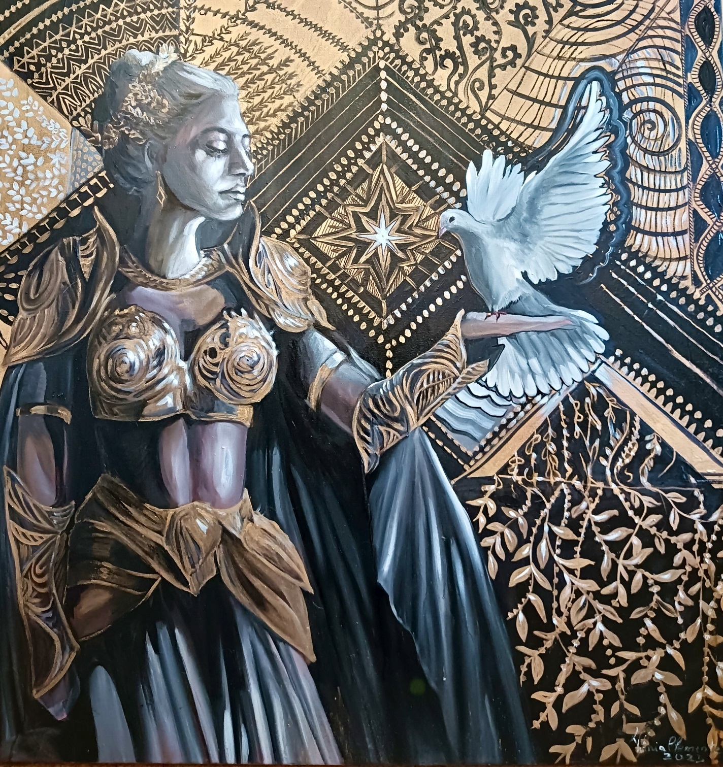 A paz, original Paysage Pétrole La peinture par Vânia Clemente Ferreiro