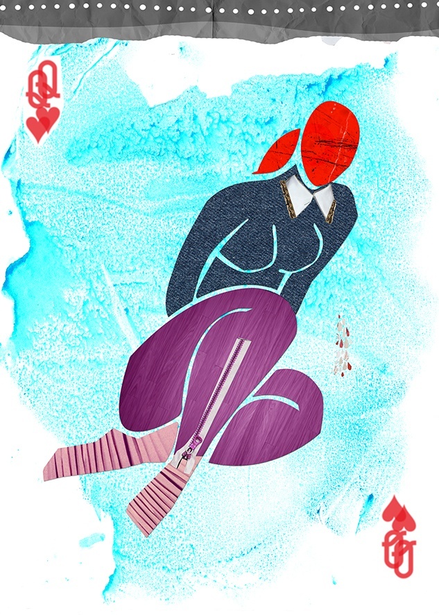 Karma Insight, original Abstract Canvas Drawing and Illustration by Maria João Faustino