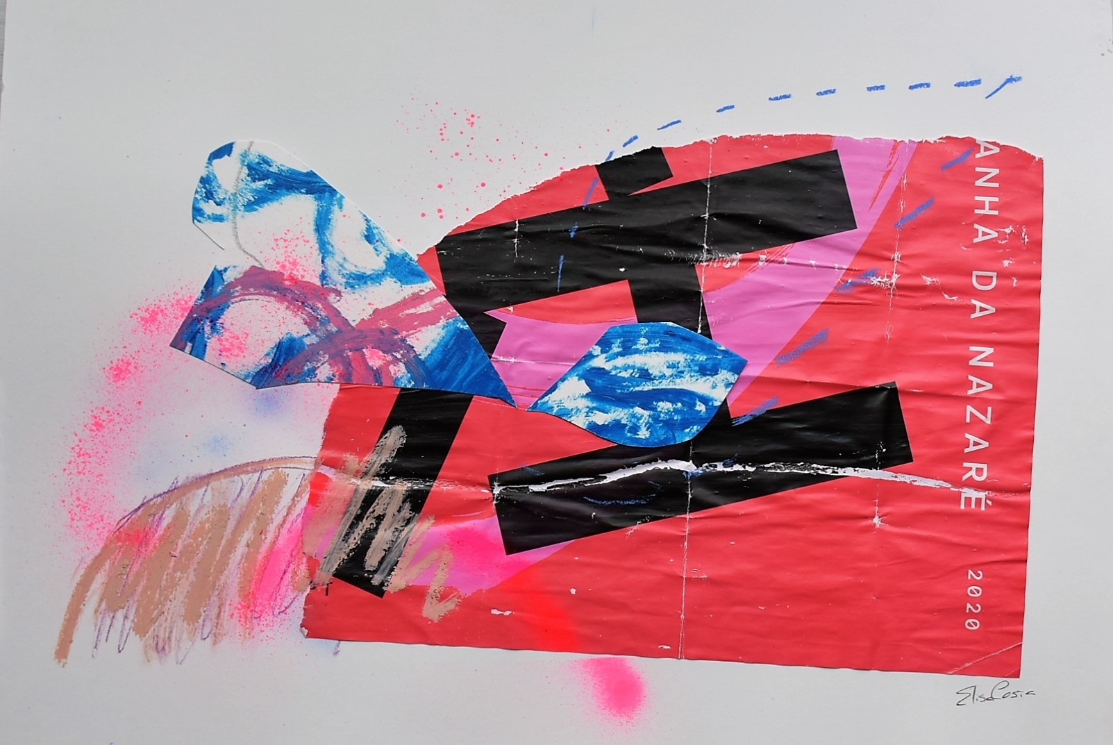 Bird Talk  # I, Pintura Técnica Mista Abstrato original por ELISA DA COSTA