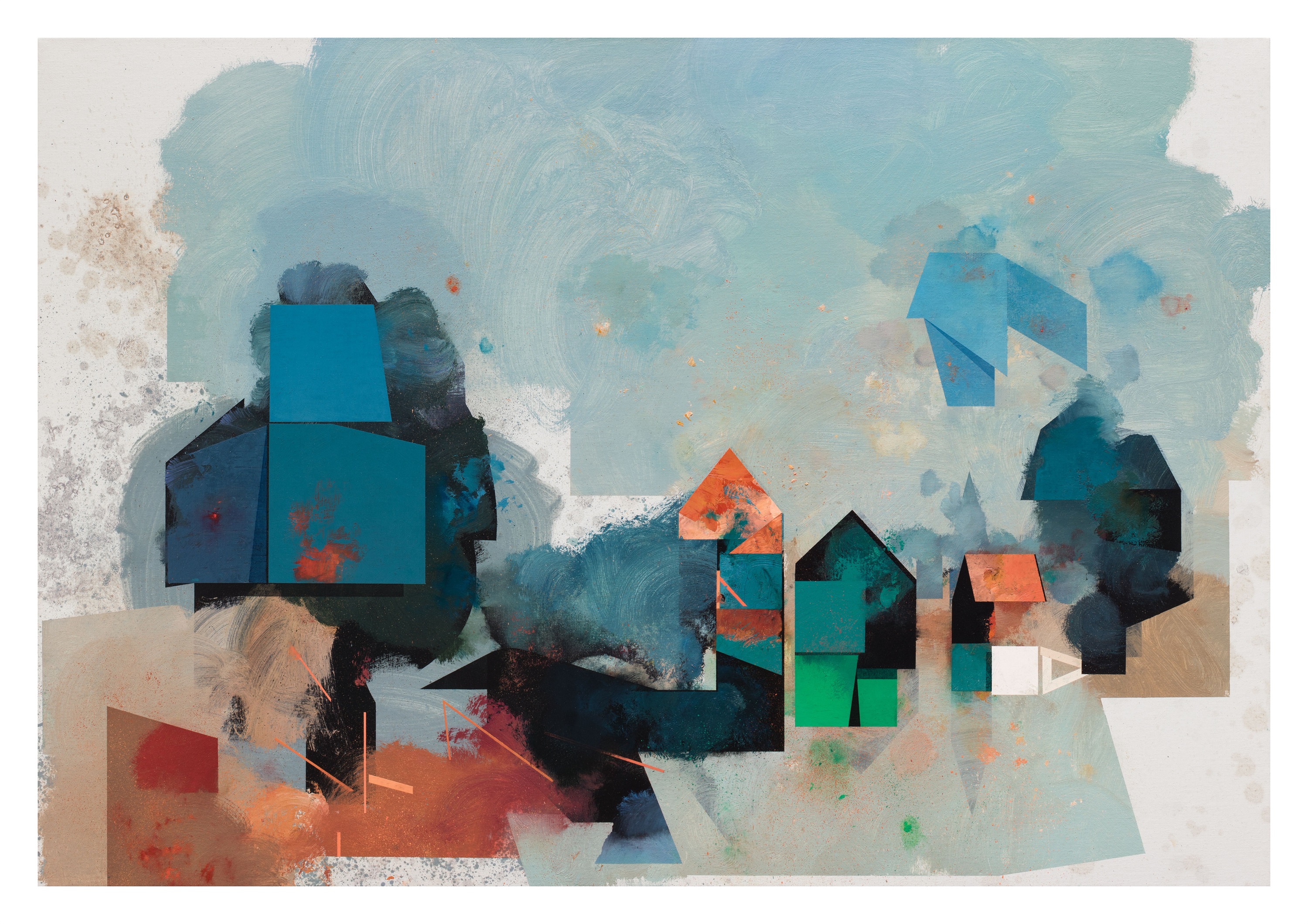 Lugares Impolutos 12, original Abstrait Pétrole La peinture par Gil  Maia