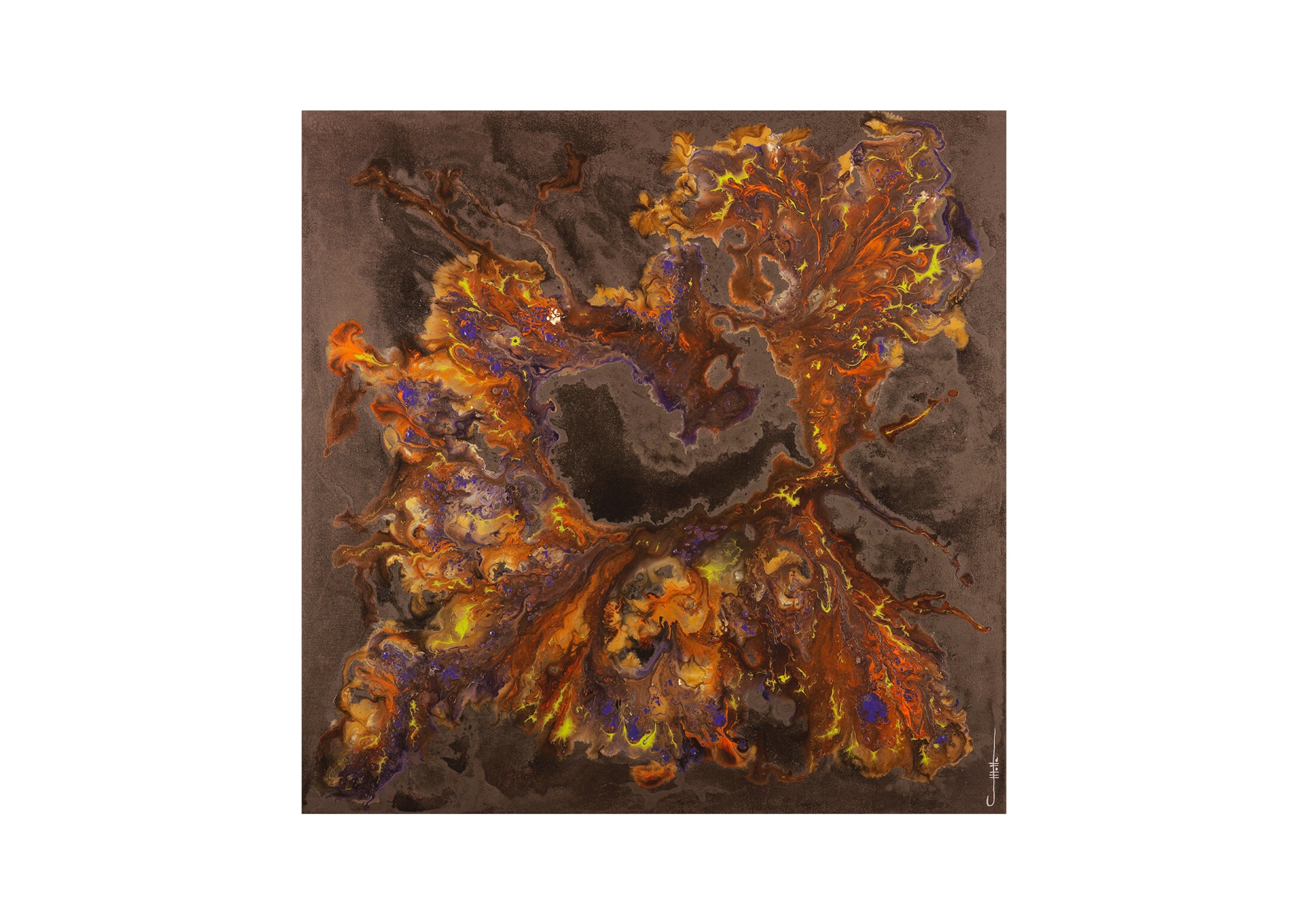 Orgânico, original Minimalist Acrylic Painting by Carlos Augusto Motta