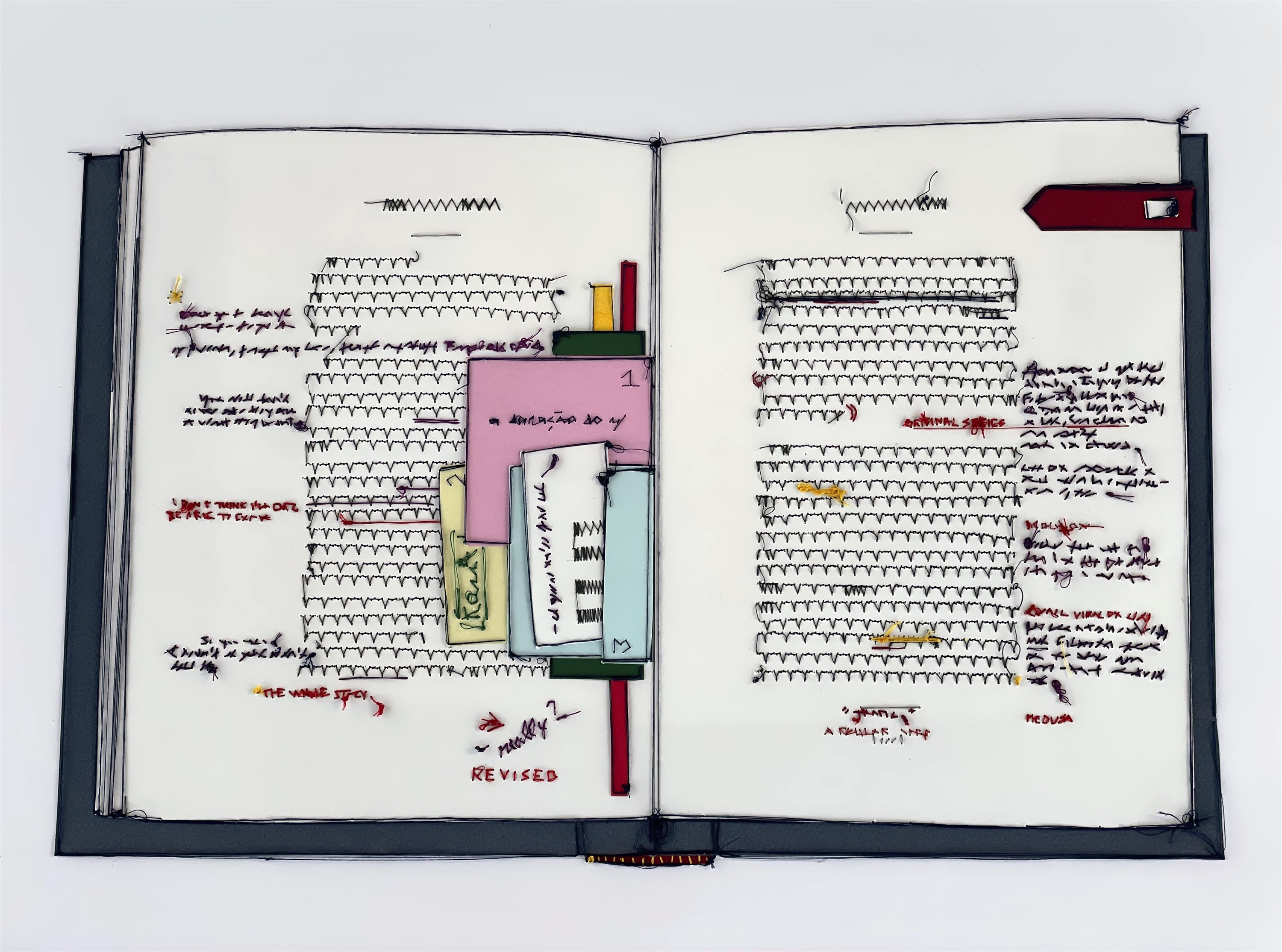 O Livro das Dúvidas, original Minimaliste Aquarelle Dessin et illustration par Alexandra de Pinho