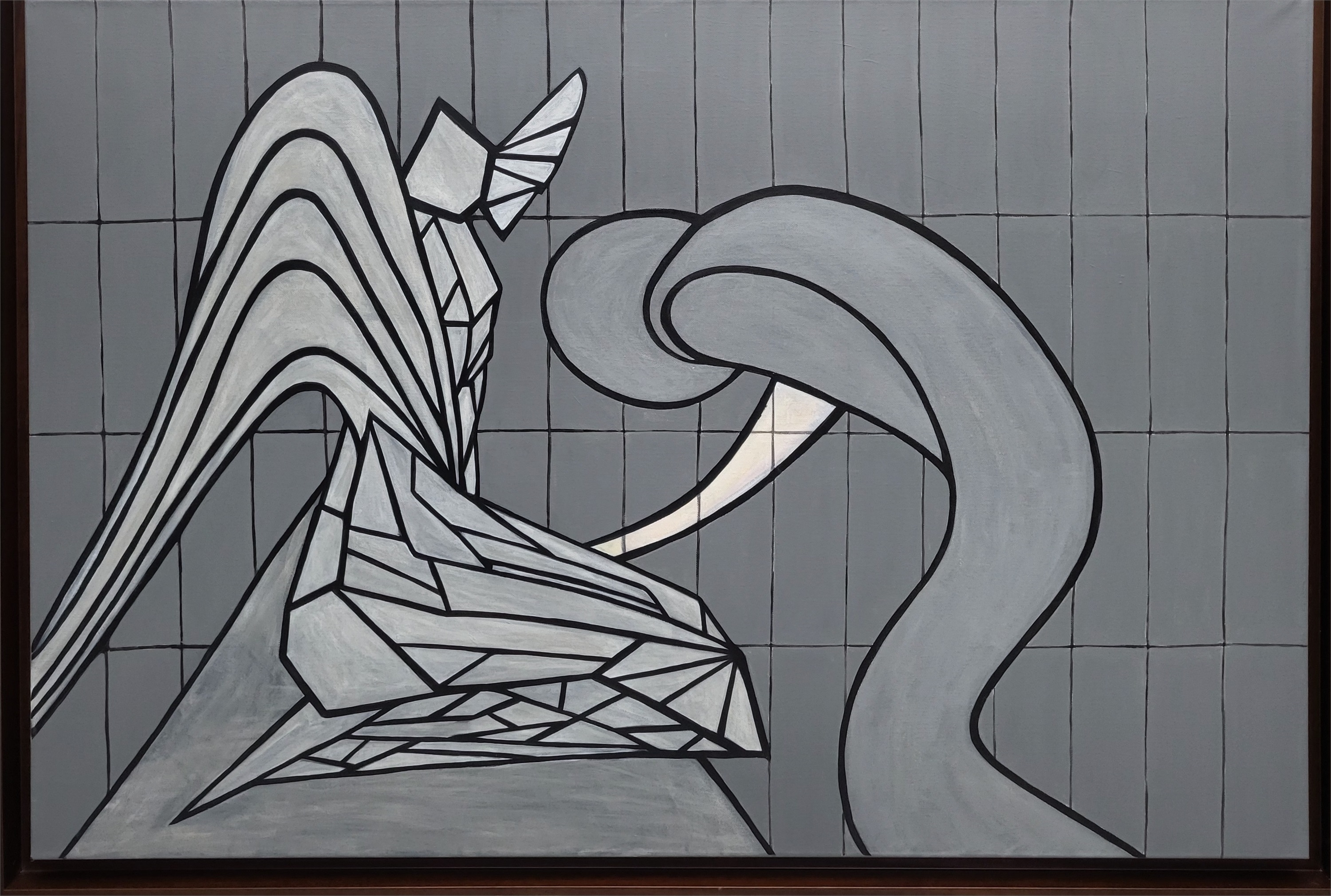 Anjo do perdão, original Minimalist Acrylic Painting by Miguel  Mendel