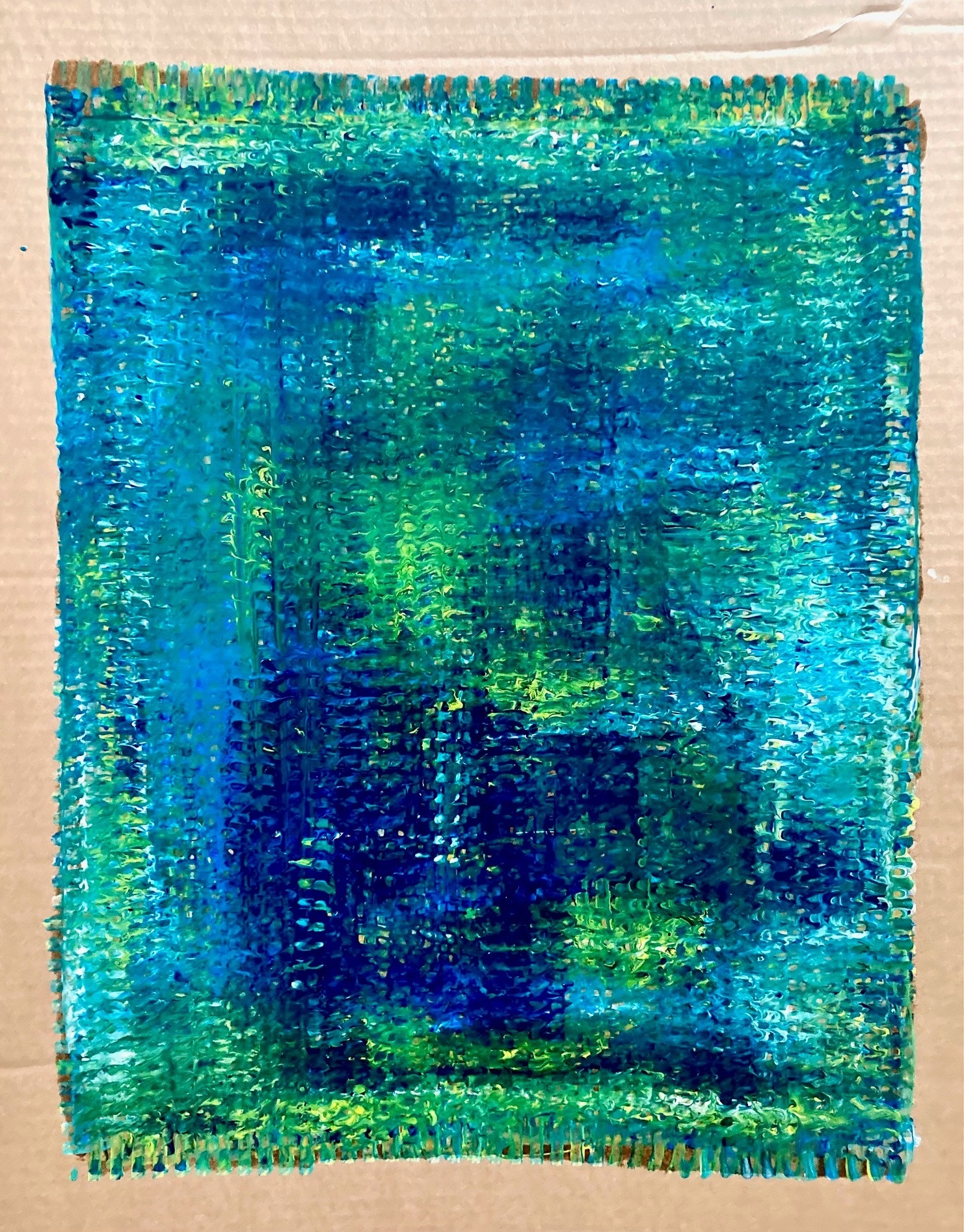 Just Dive, Pintura Técnica Mista Abstrato original por Nina  Onaur