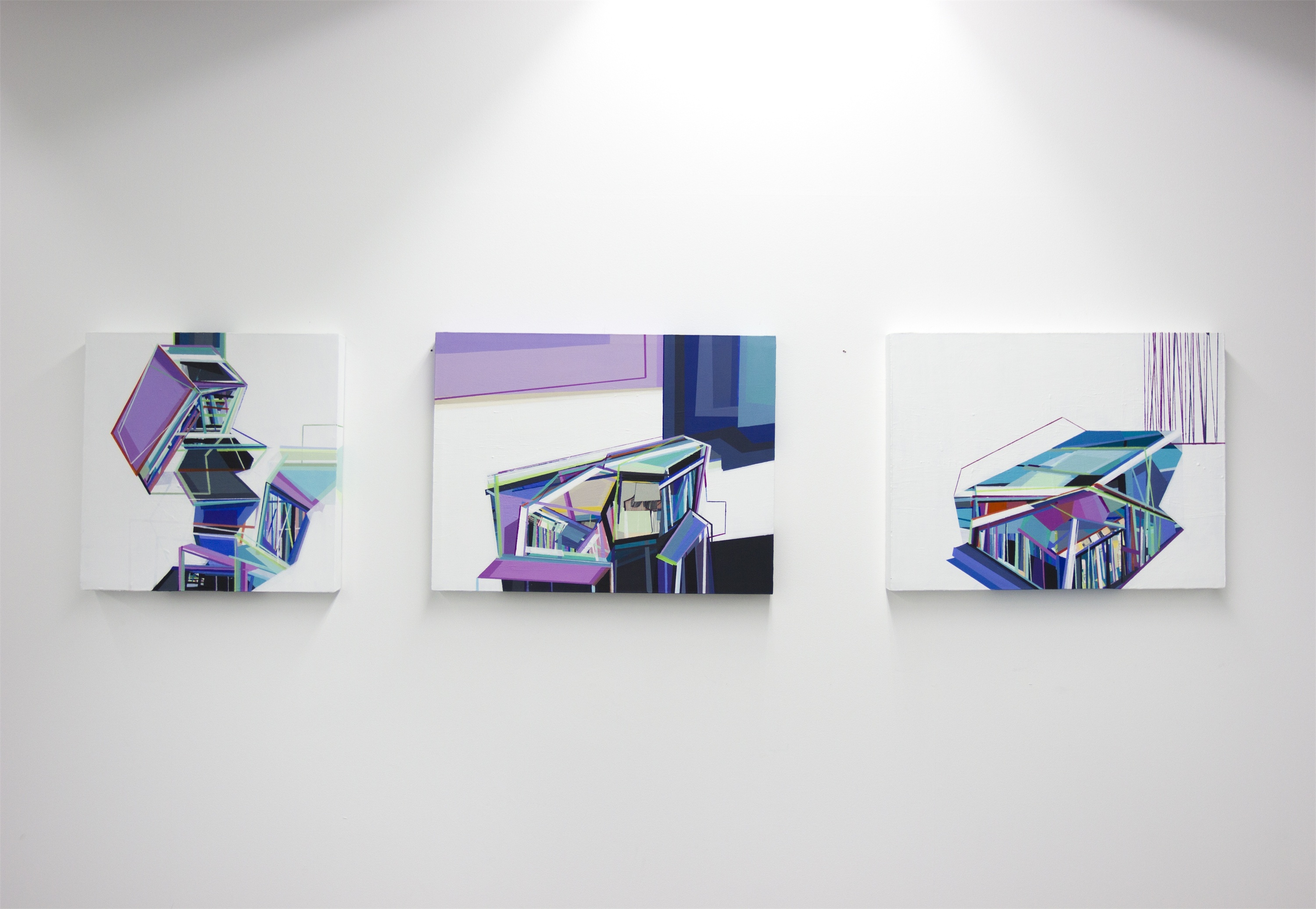 The three tree houses #1, original Abstract Acrylic Painting by Ana Pais Oliveira