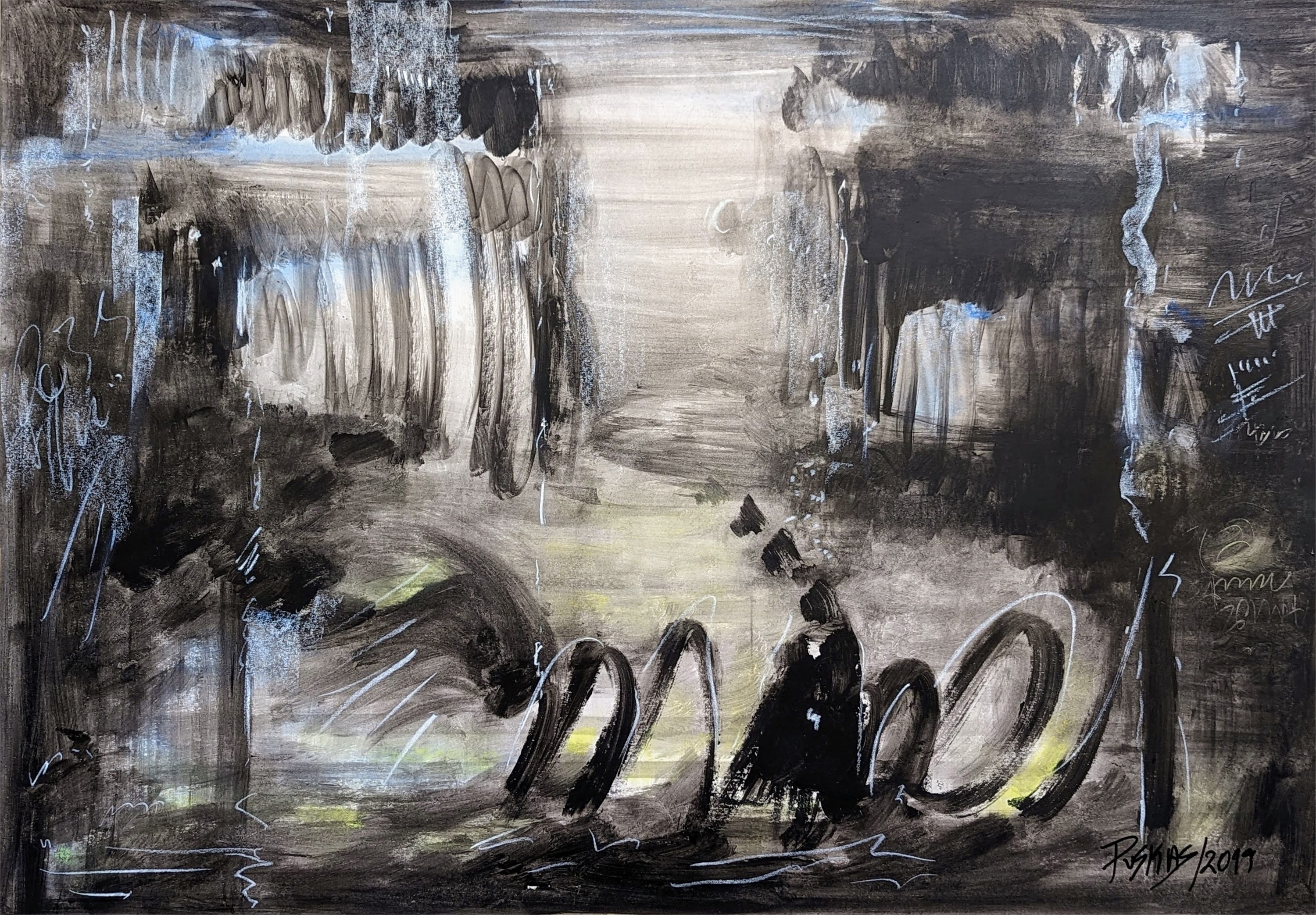 Abstrato, original Animals Mixed Technique Painting by Puskas - José  de Barros