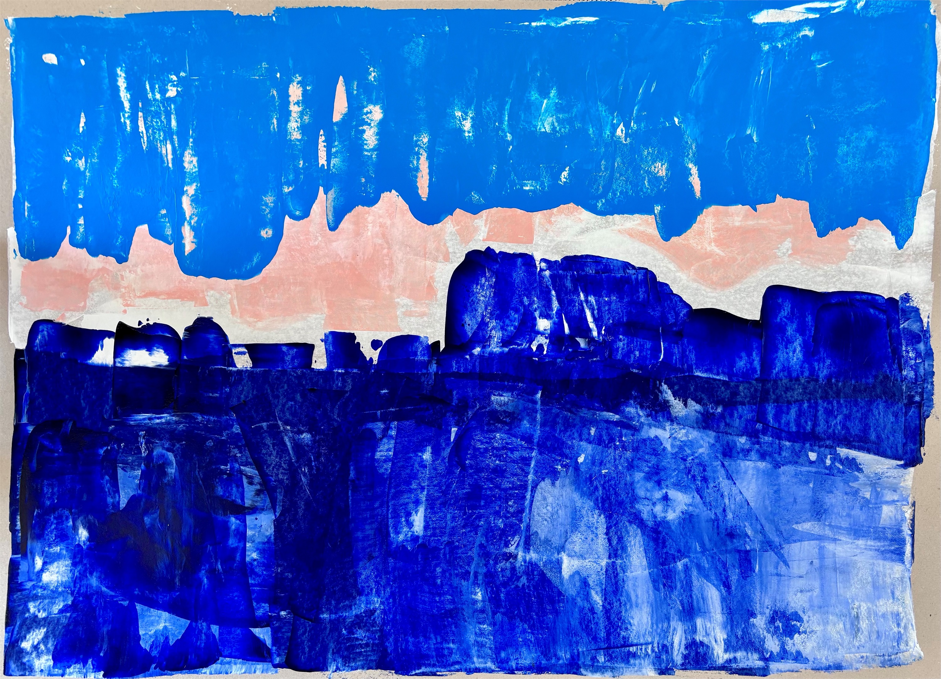 L'Horizon, original Portrait Acrylic Painting by Nina  Onaur