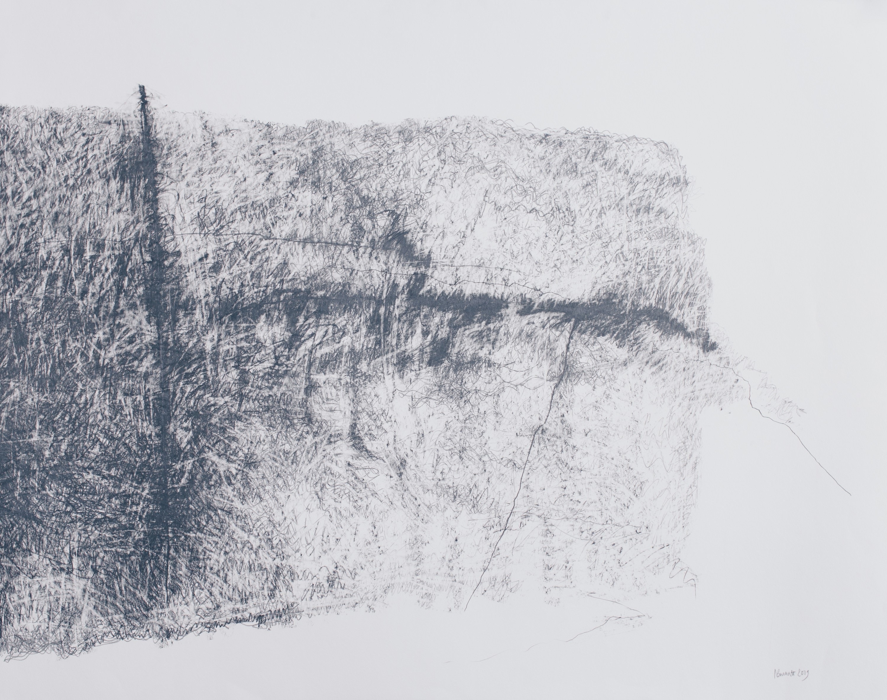 Rushing past it, original Abstrait Crayon La peinture par Nettie  Burnett