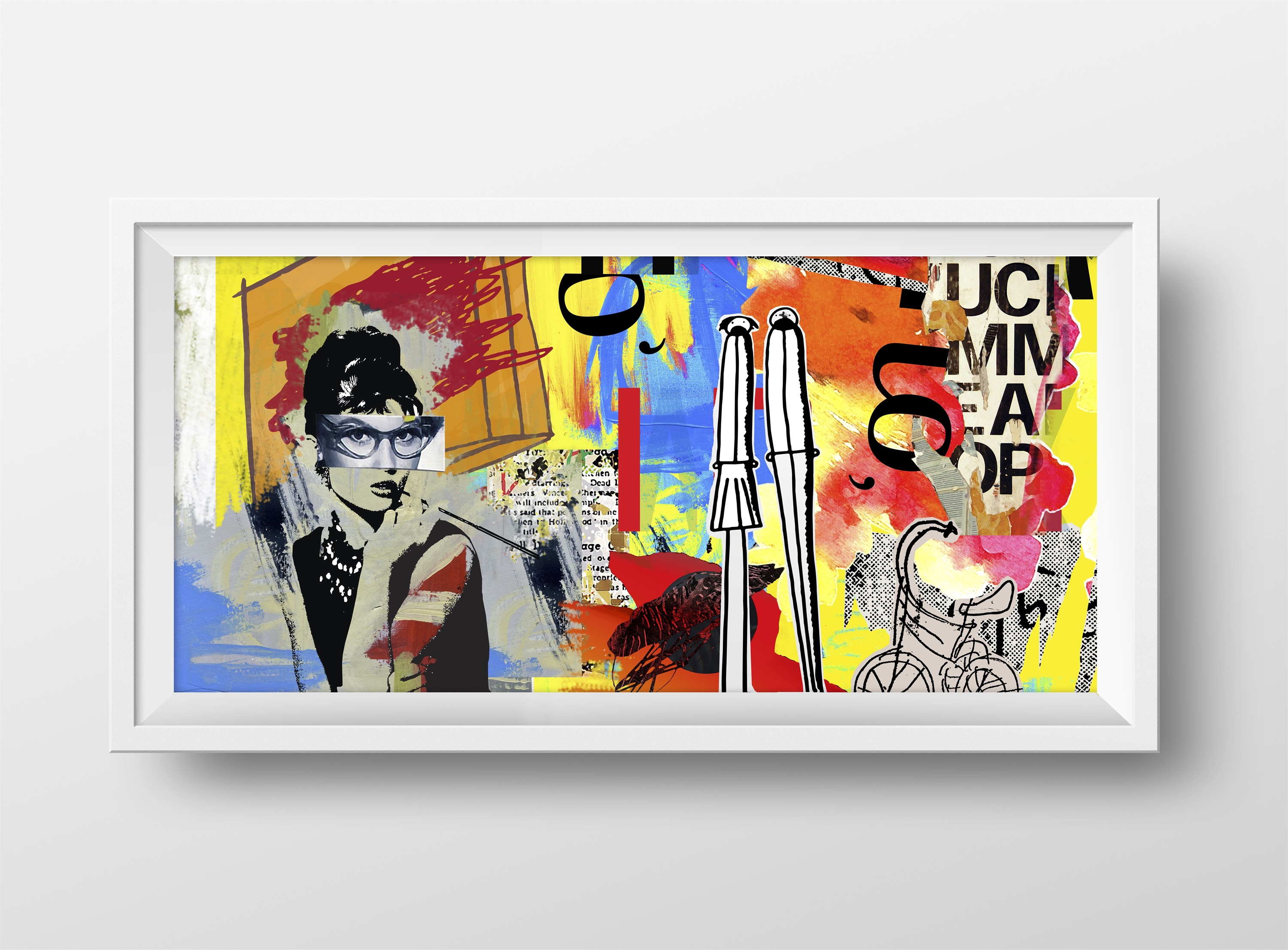 Two Worlds, original Avant-Garde Collage Drawing and Illustration by Maria João Faustino