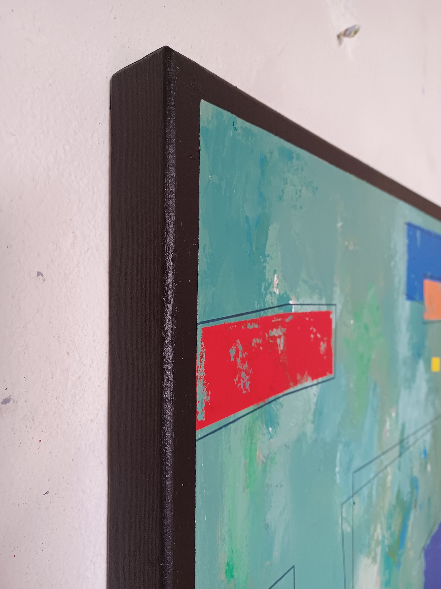 Geometric garden, original Portrait Acrylique La peinture par Luis Medina