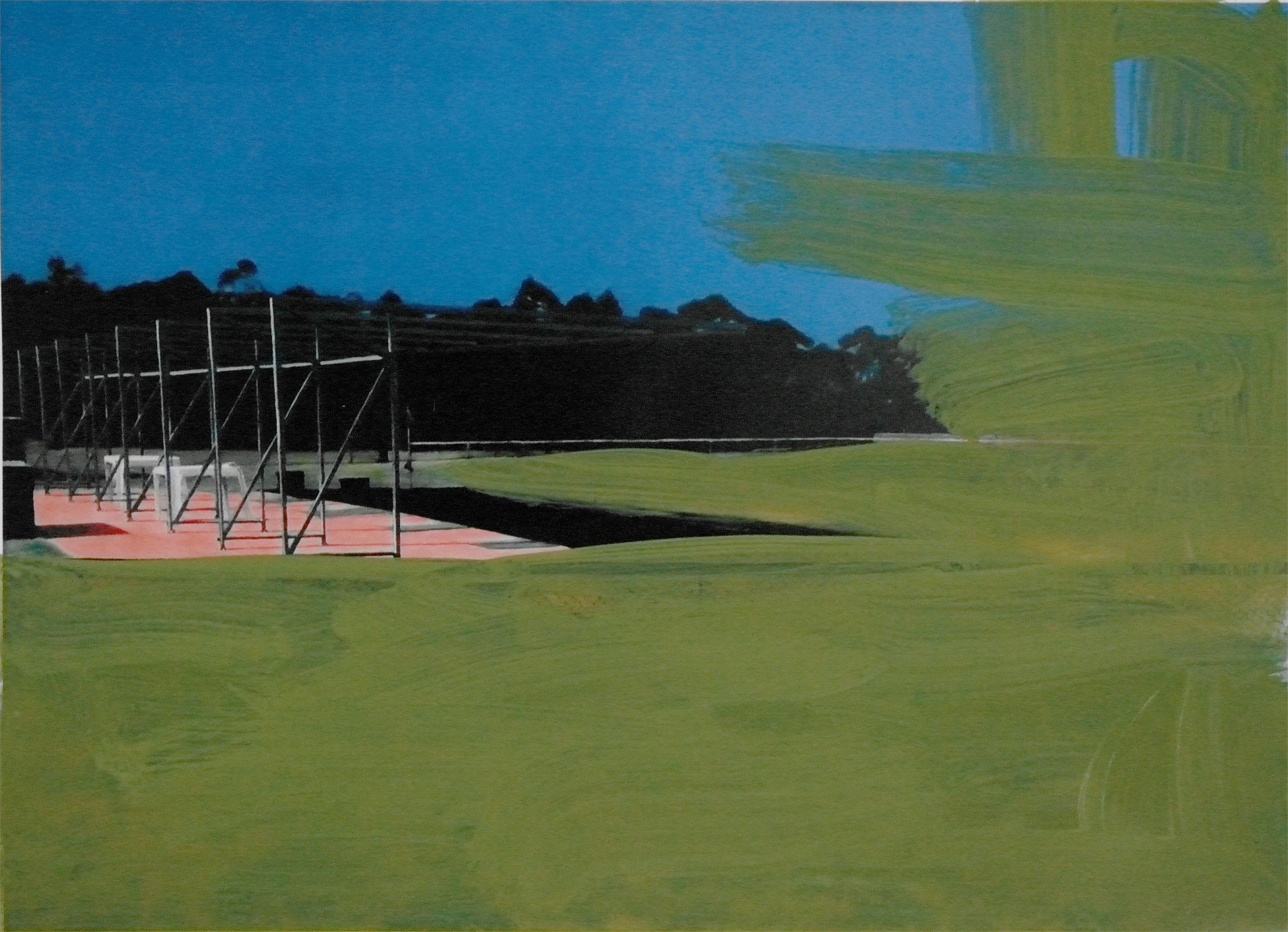 Tiro, original Paisaje Lona Pintura de Alexandre Coxo