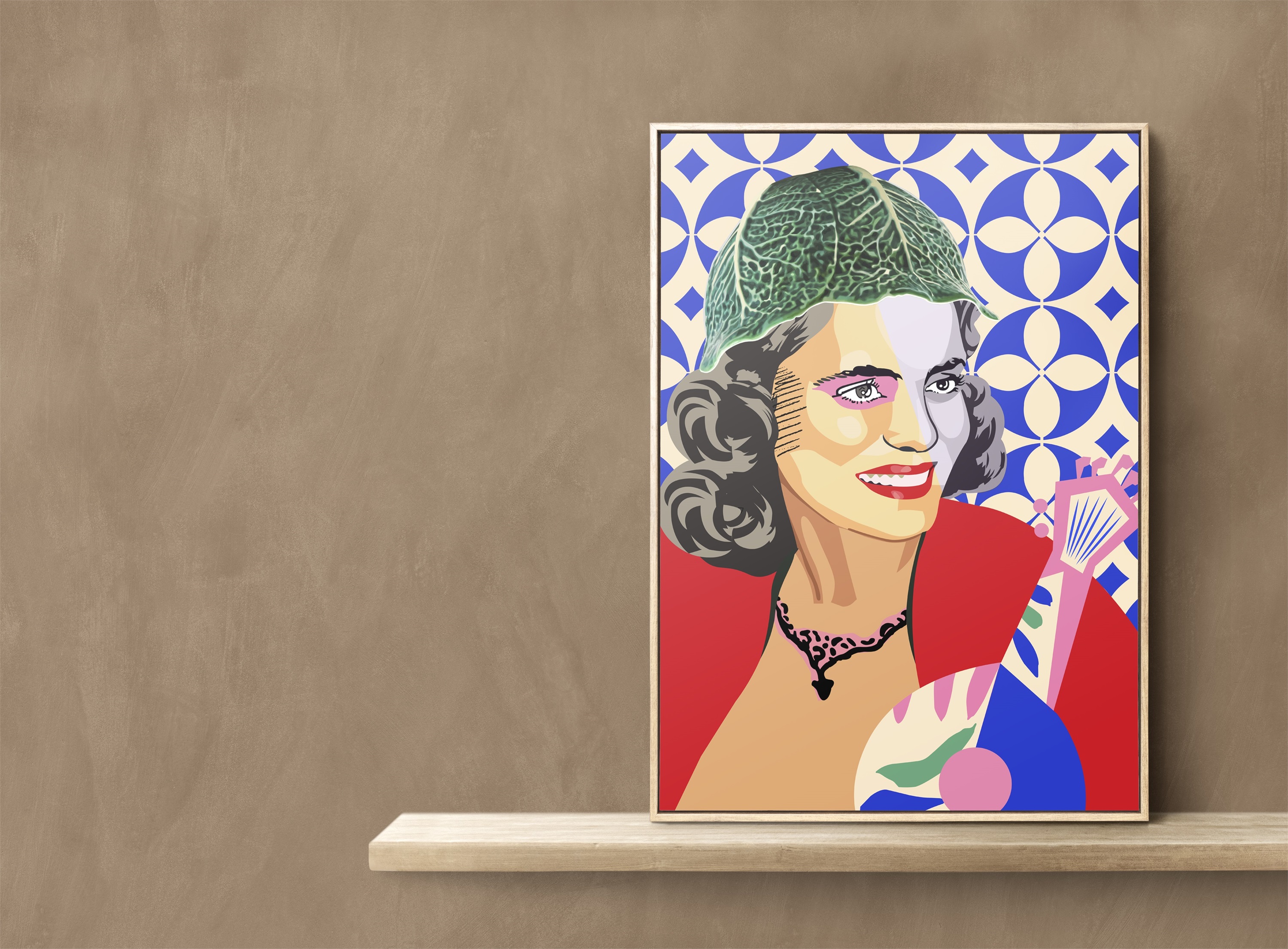 Amália, original Human Figure Collage Drawing and Illustration by Maria João Faustino