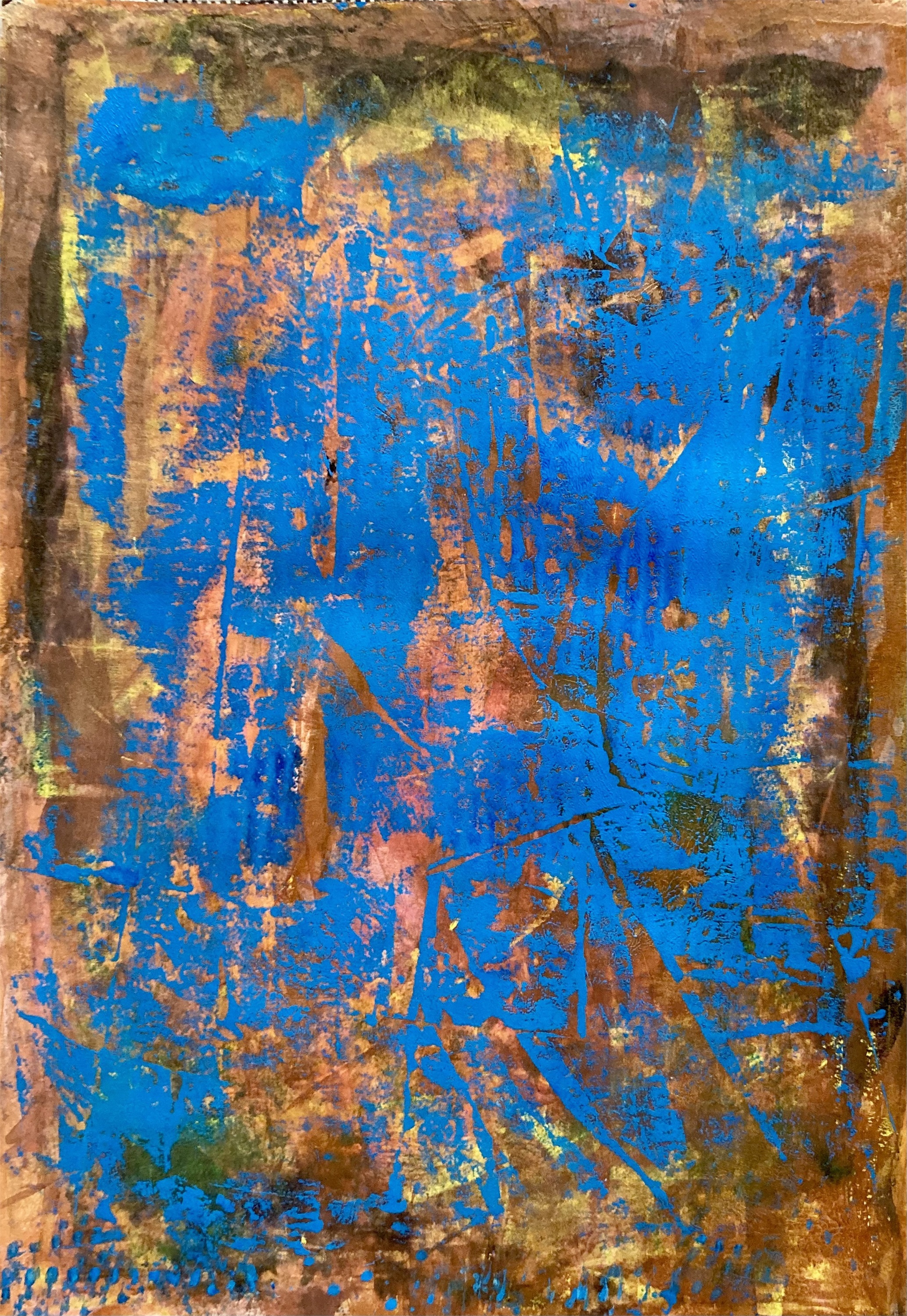 Imprint #1, original Portrait Acrylic Painting by Nina  Onaur