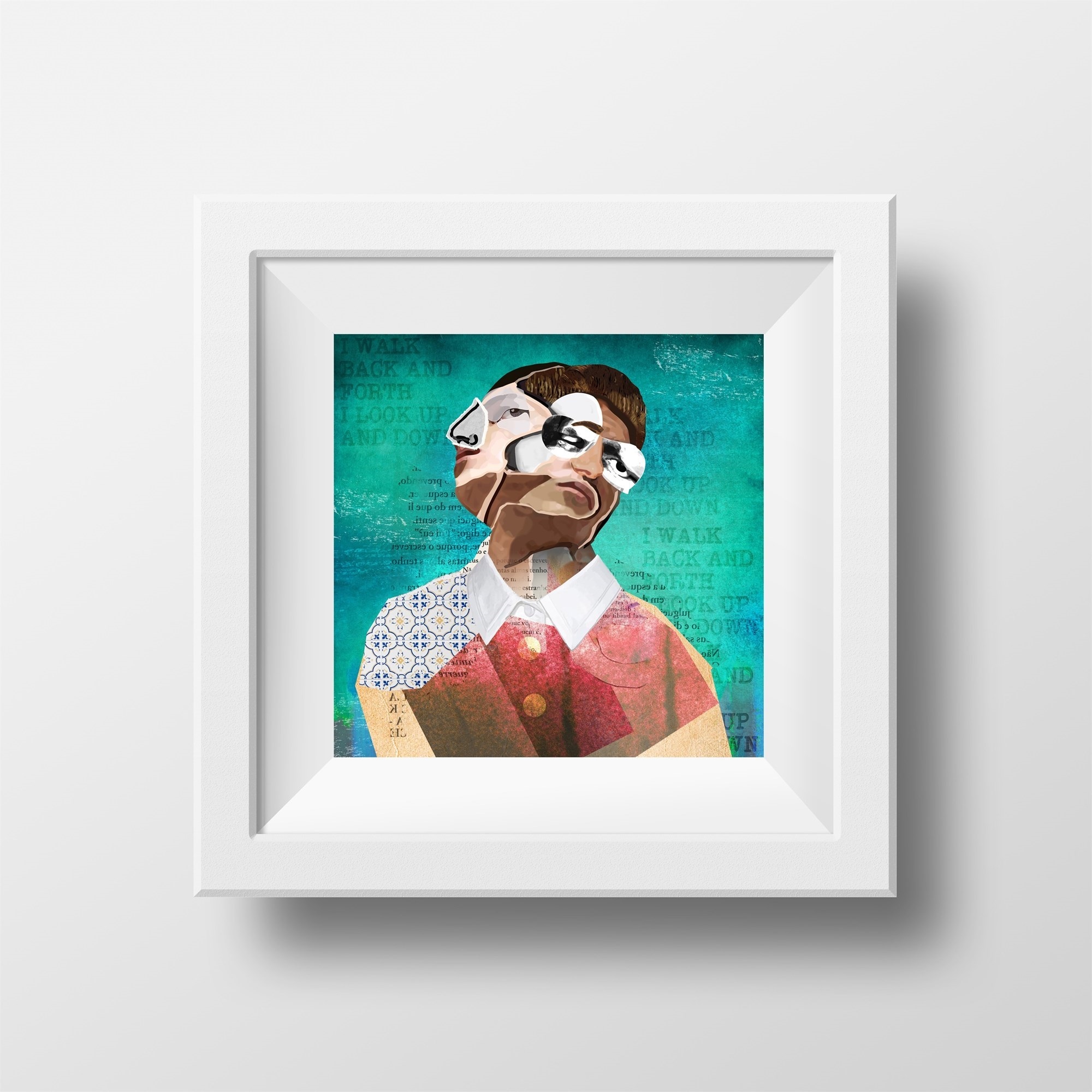 Back and Forth, original Human Figure Collage Drawing and Illustration by Maria João Faustino