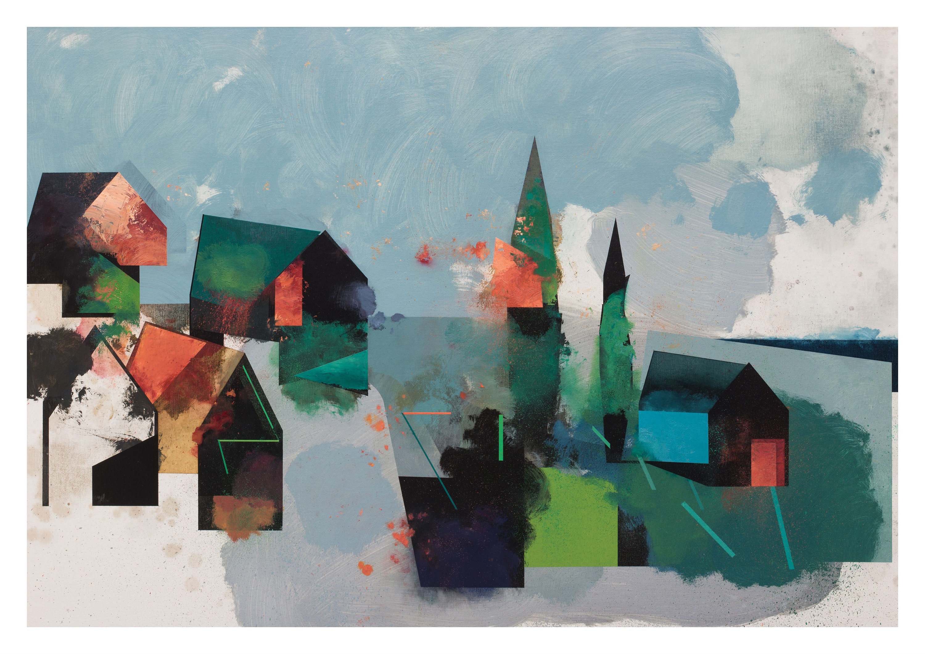 Lugares Impolutos 13, original Abstrait Pétrole La peinture par Gil  Maia