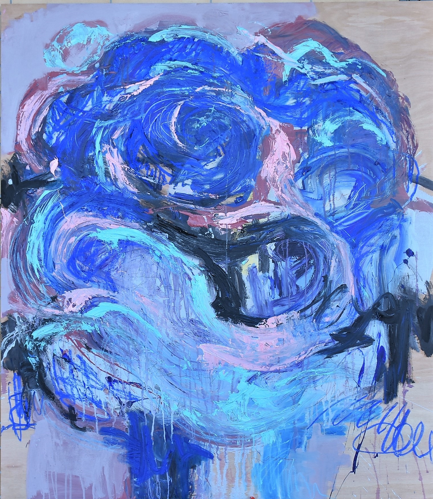 The Rose # II, original Abstract Mixed Technique Painting by ELISA DA COSTA
