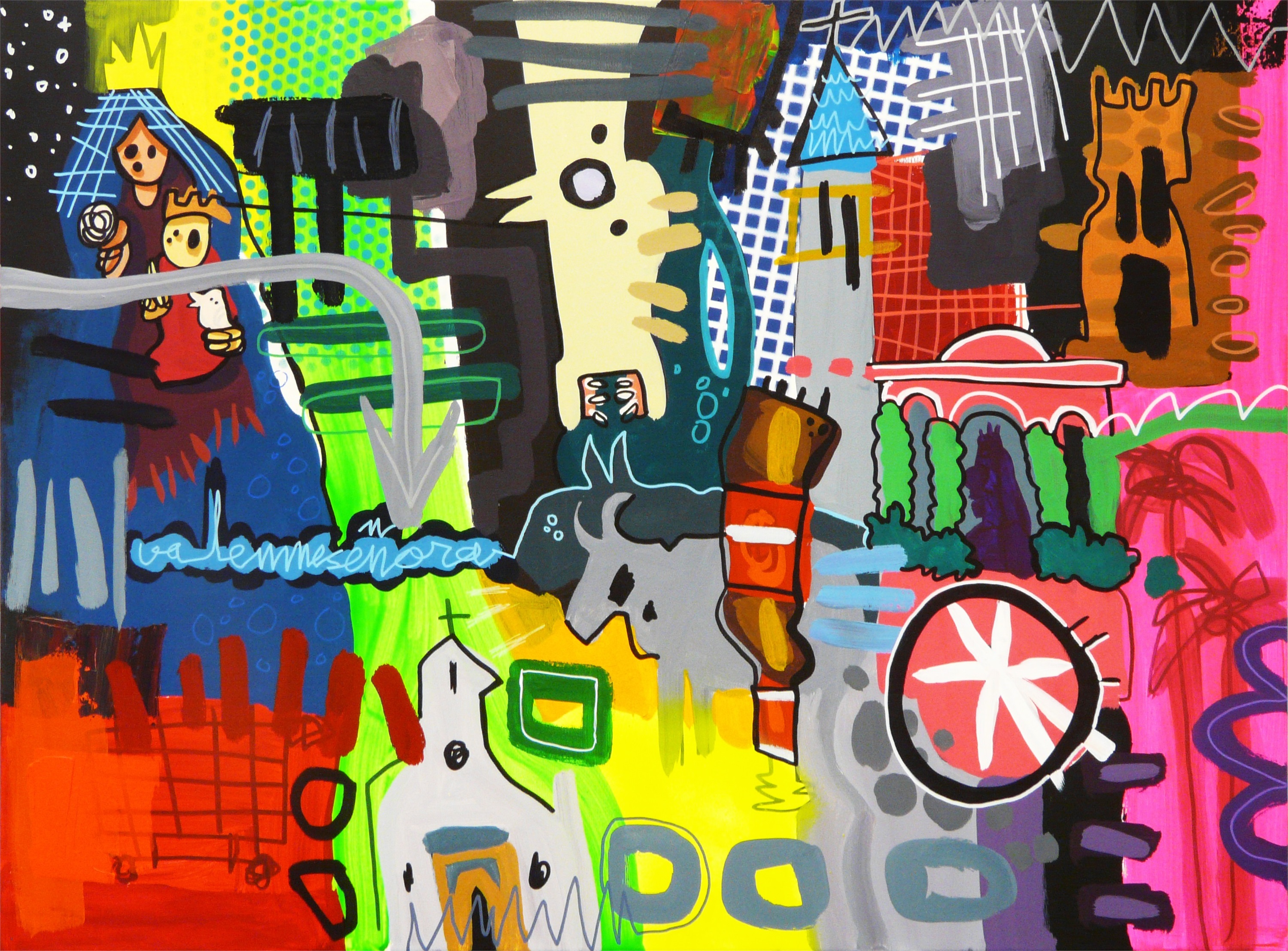 cómo la leche, original Figure humaine Toile La peinture par Rafa López