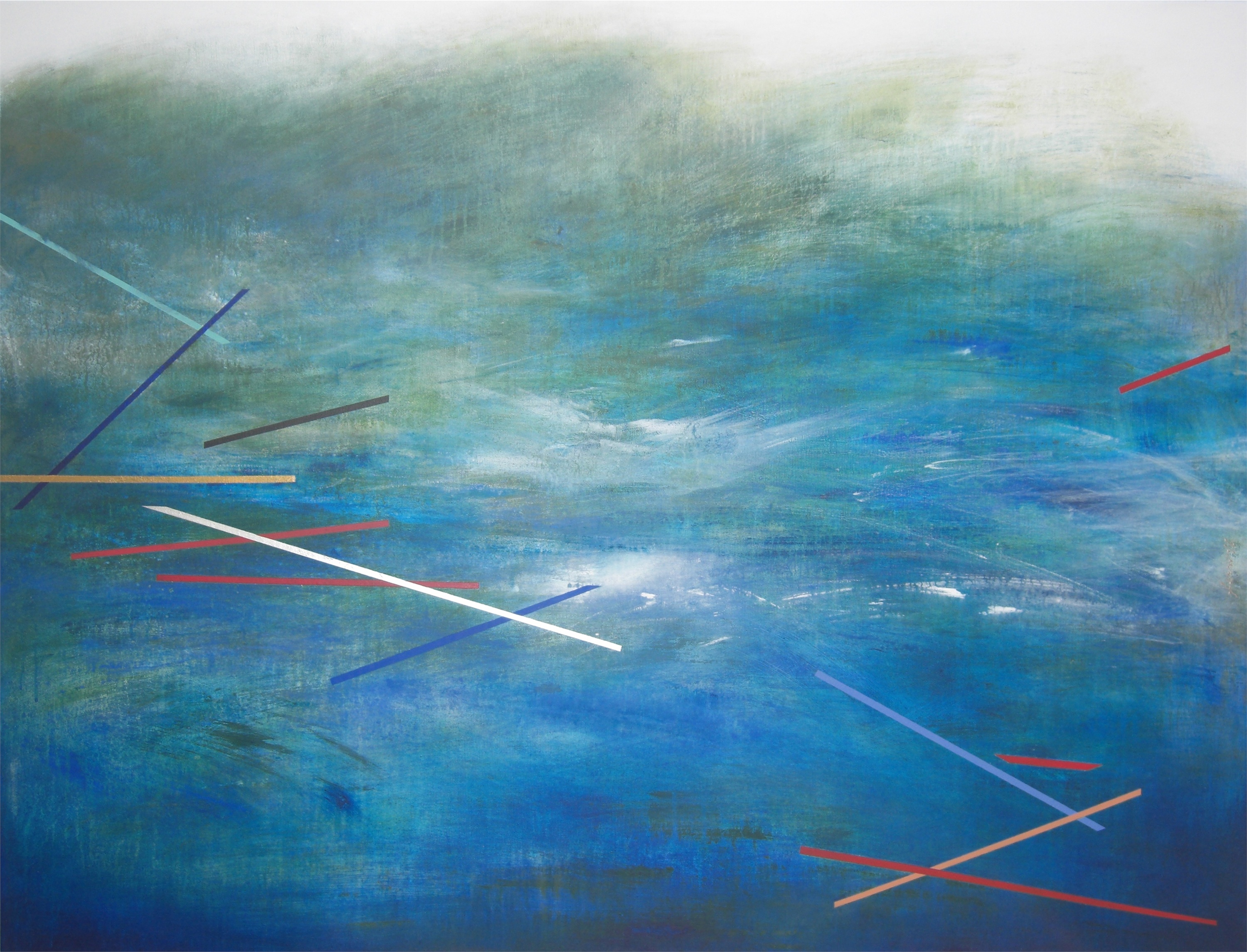 “Mar azul Esmeralda II” (Série Peregrinando), original Paisaje Acrílico Pintura de Francisco Ferro