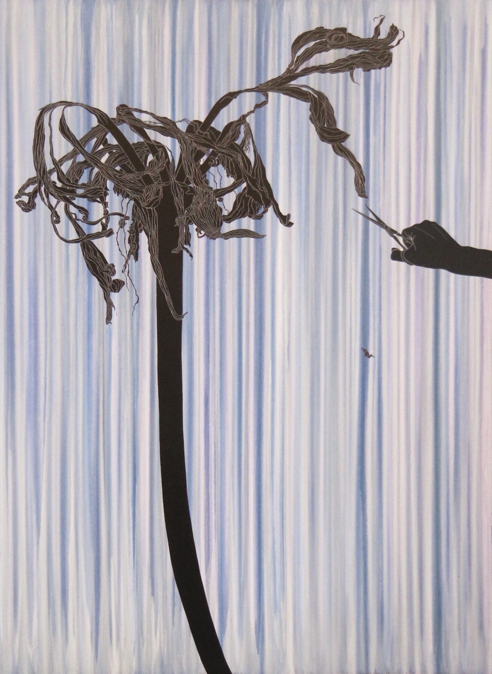 Corte de direcção, original La nature Acrylique La peinture par Teresa Gil