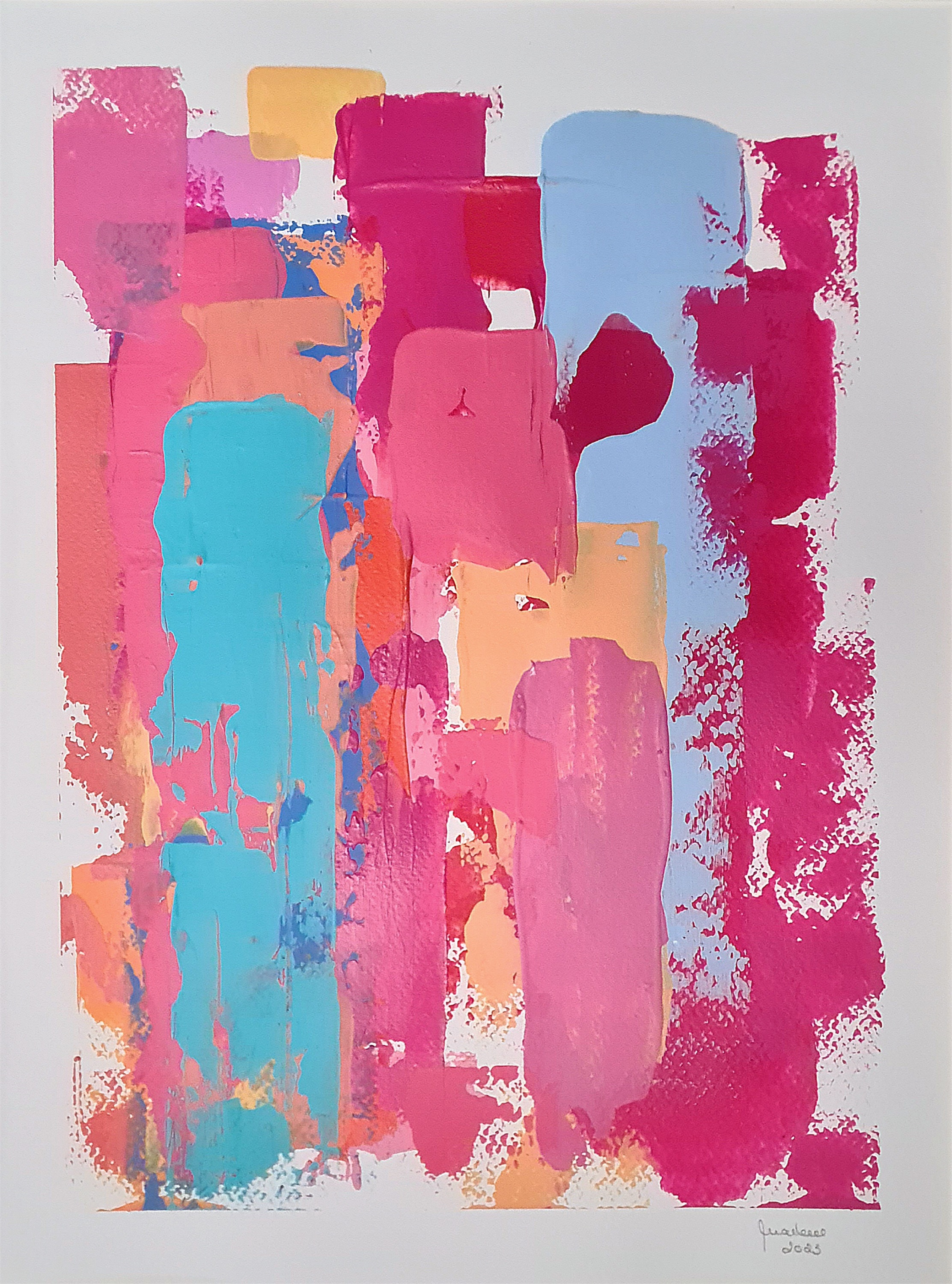 Resquícios n°6 Série III , original Retrato Acrílico Pintura de Ana Marlene Lima