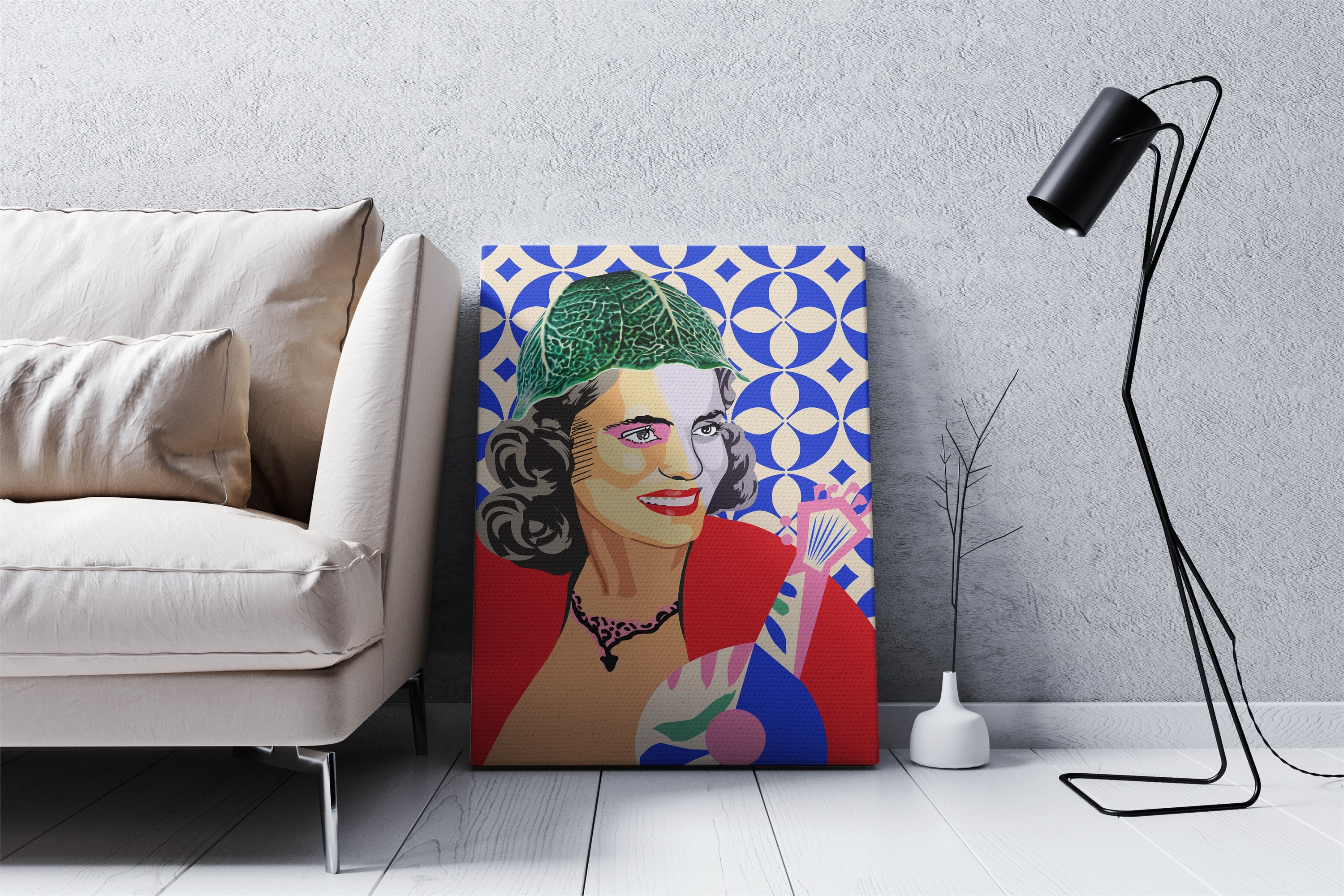 Amália (Tela), original Abstract Collage Drawing and Illustration by Maria João Faustino