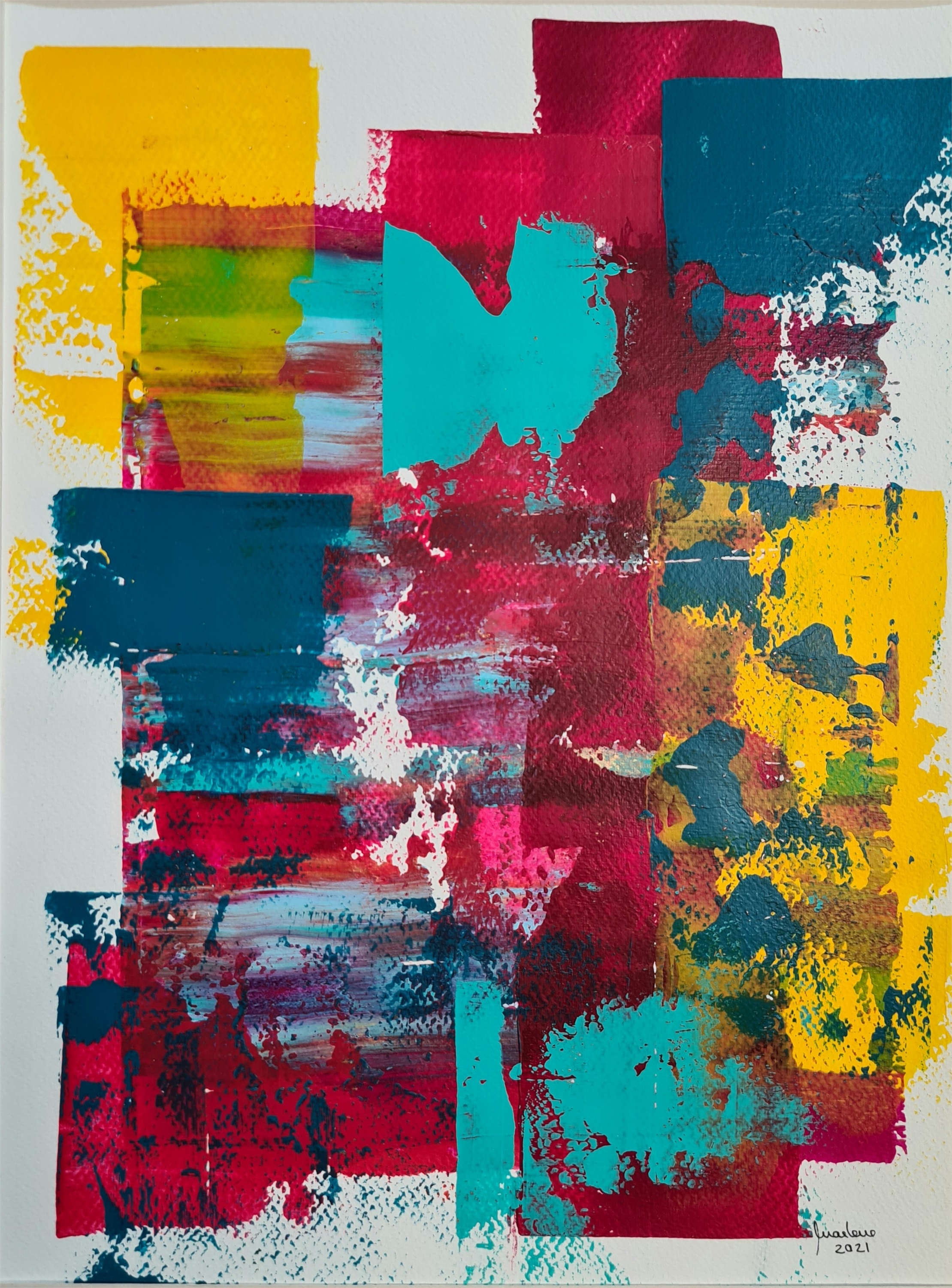 Resquícios nº6, original Woman Acrylic Painting by Ana Marlene Lima