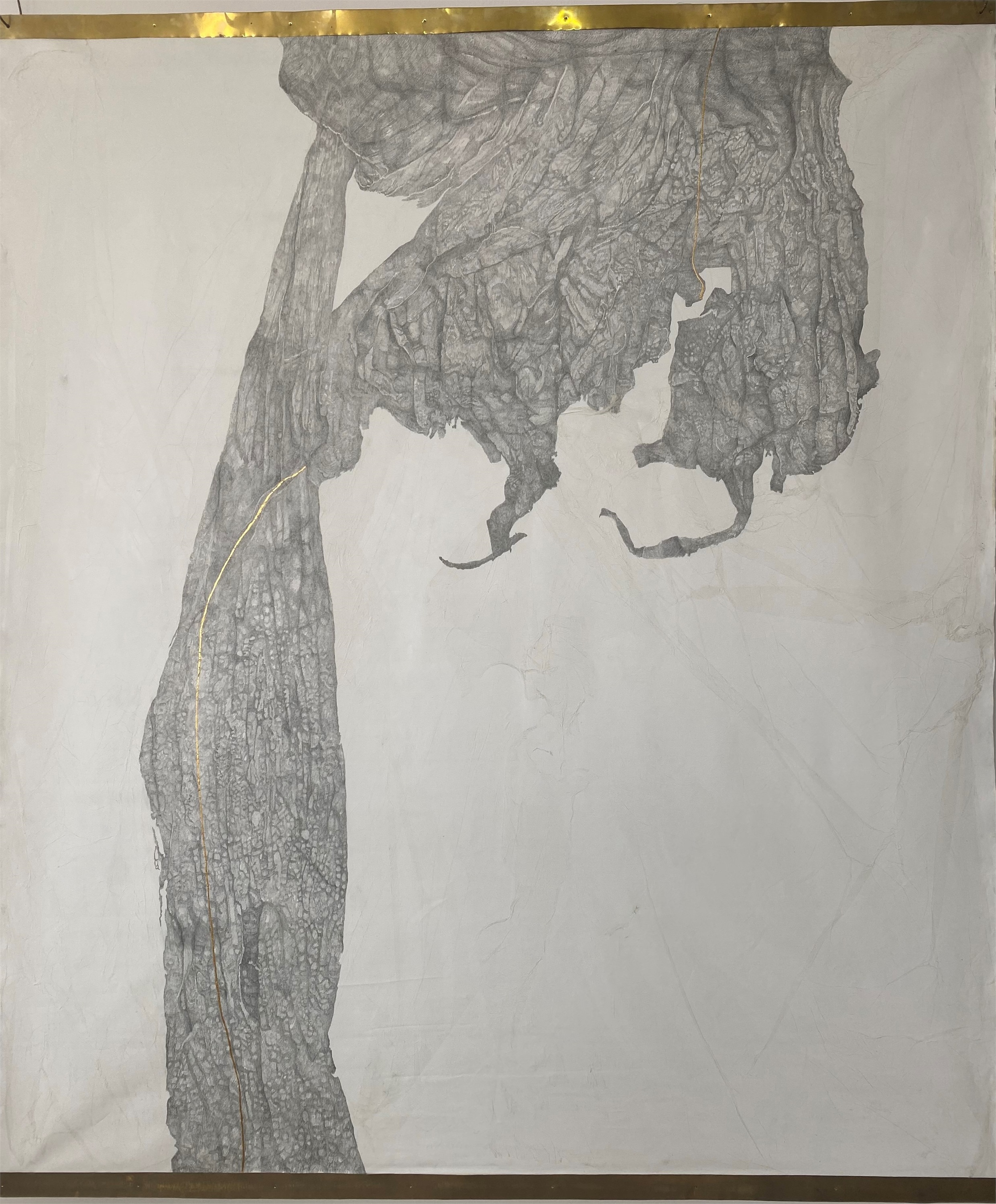 Senescence, original Abstract Mixed Technique Drawing and Illustration by Nettie  Burnett