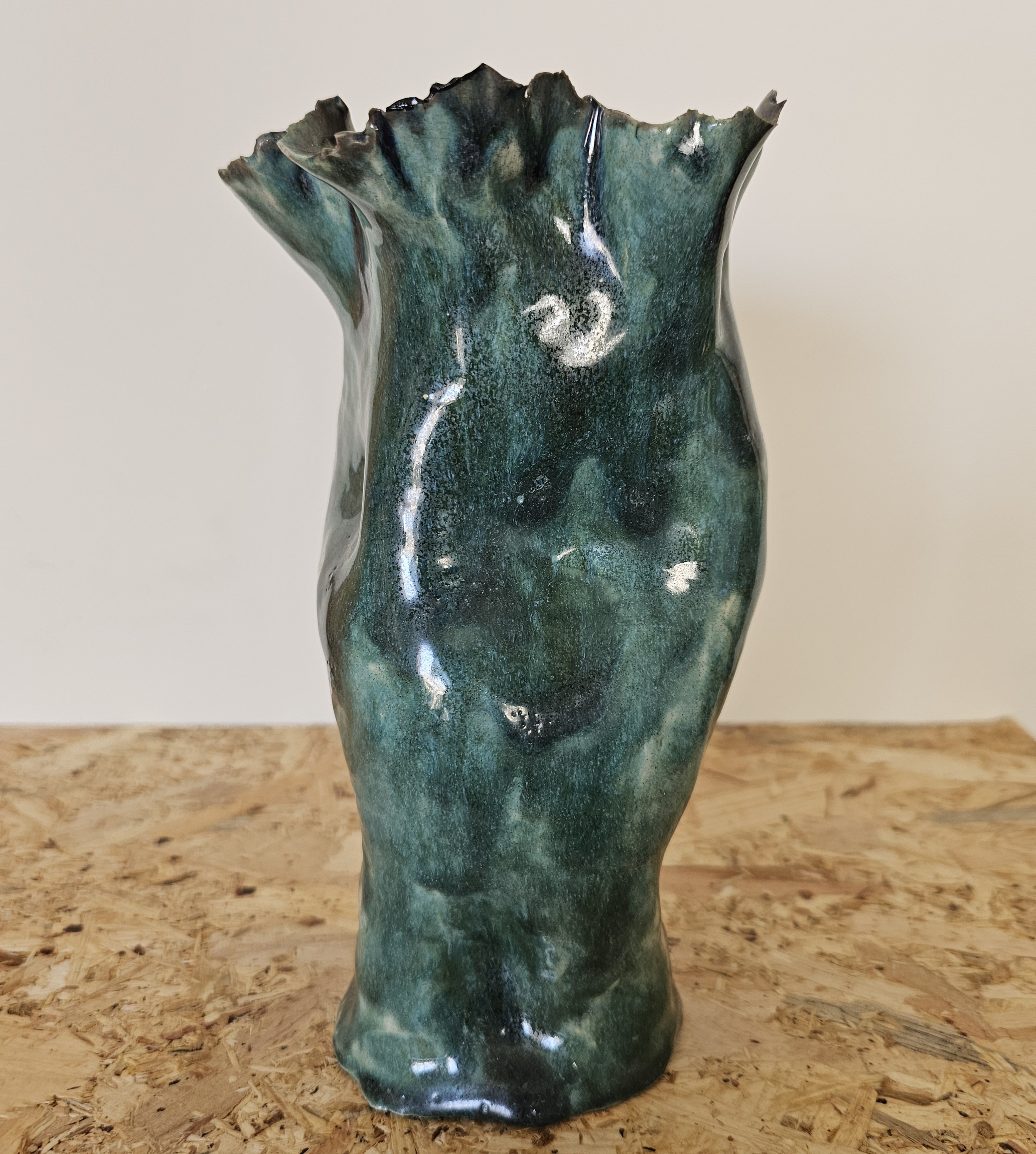Vase VII (Plant), original Human Figure Ceramic Sculpture by Ana Sousa Santos