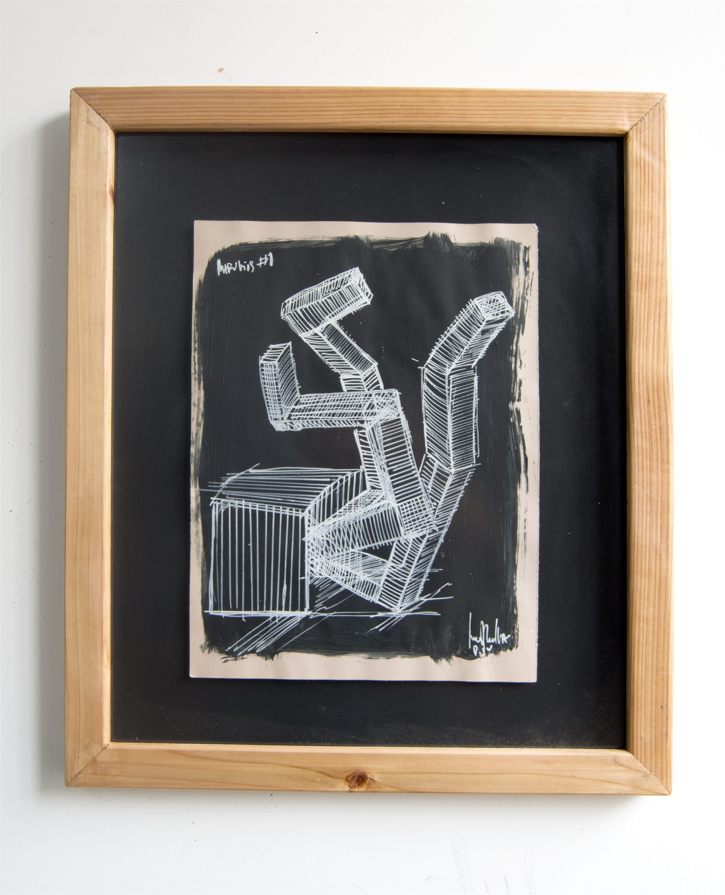 Refúgio I, original Avant-Garde Mixed Technique Painting by Luís Canário Rocha