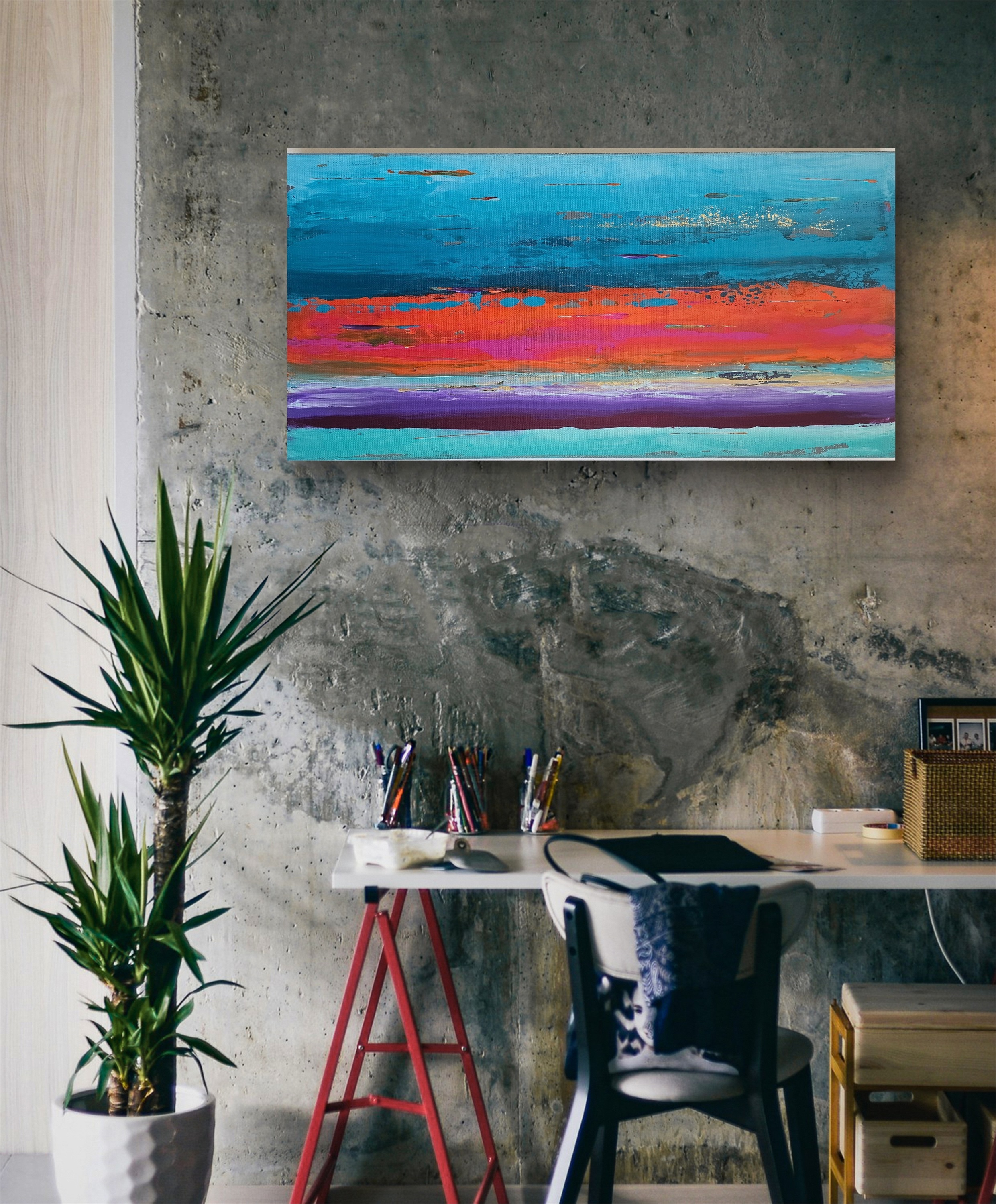 "That moment...", original Minimalist Acrylic Painting by Ana Marlene Lima