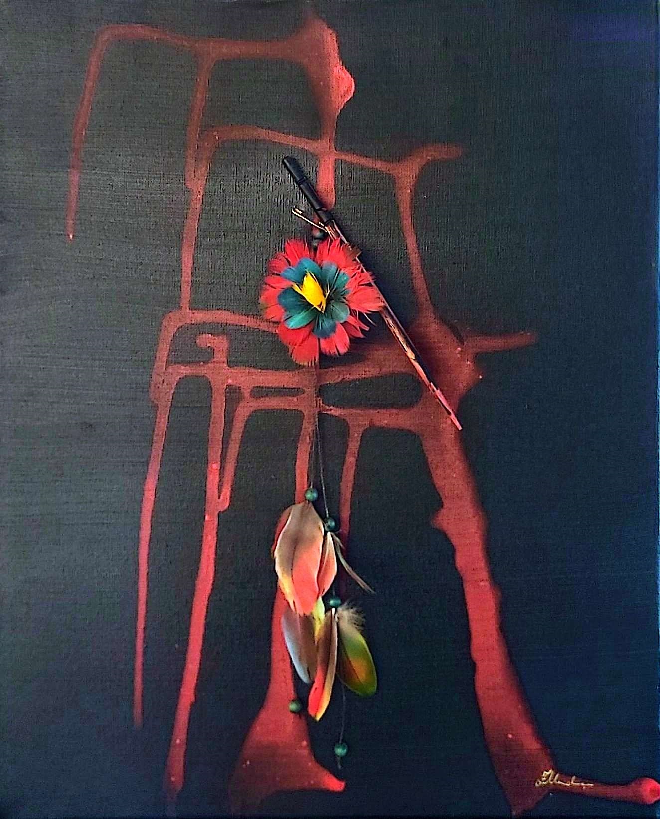 Sem título II, original Abstract Acrylic Painting by Zélia Mendonça