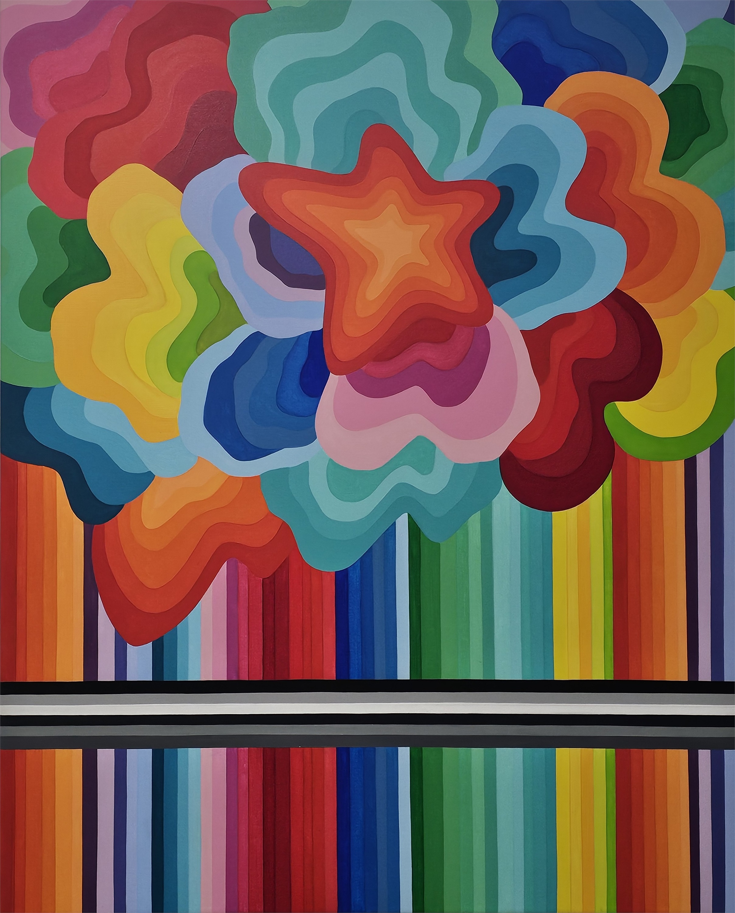 Allegro, original Minimalista Acrílico Pintura de Ana Marlene Lima