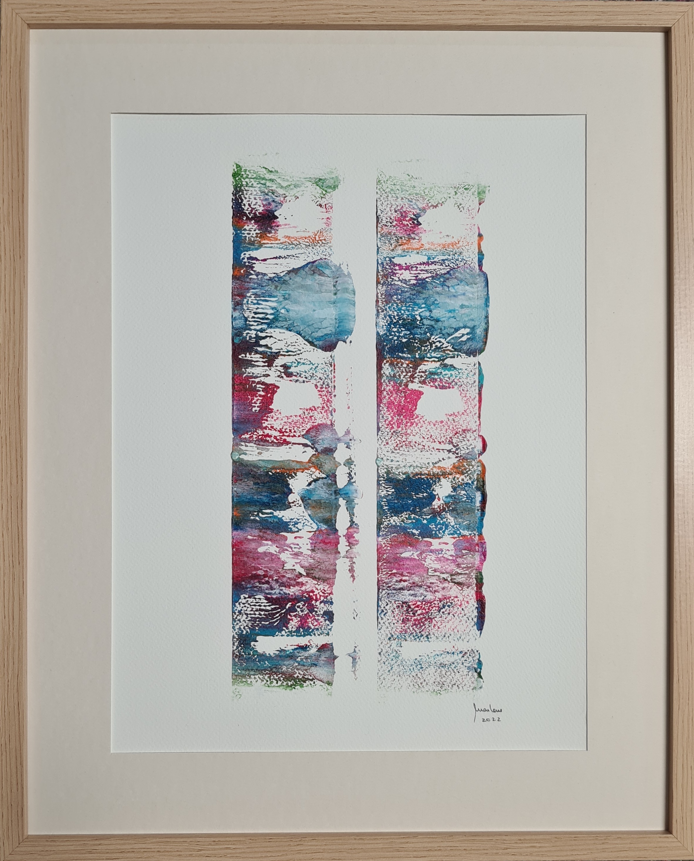 Despojos nº7, original Resumen Acrílico Pintura de Ana Marlene Lima